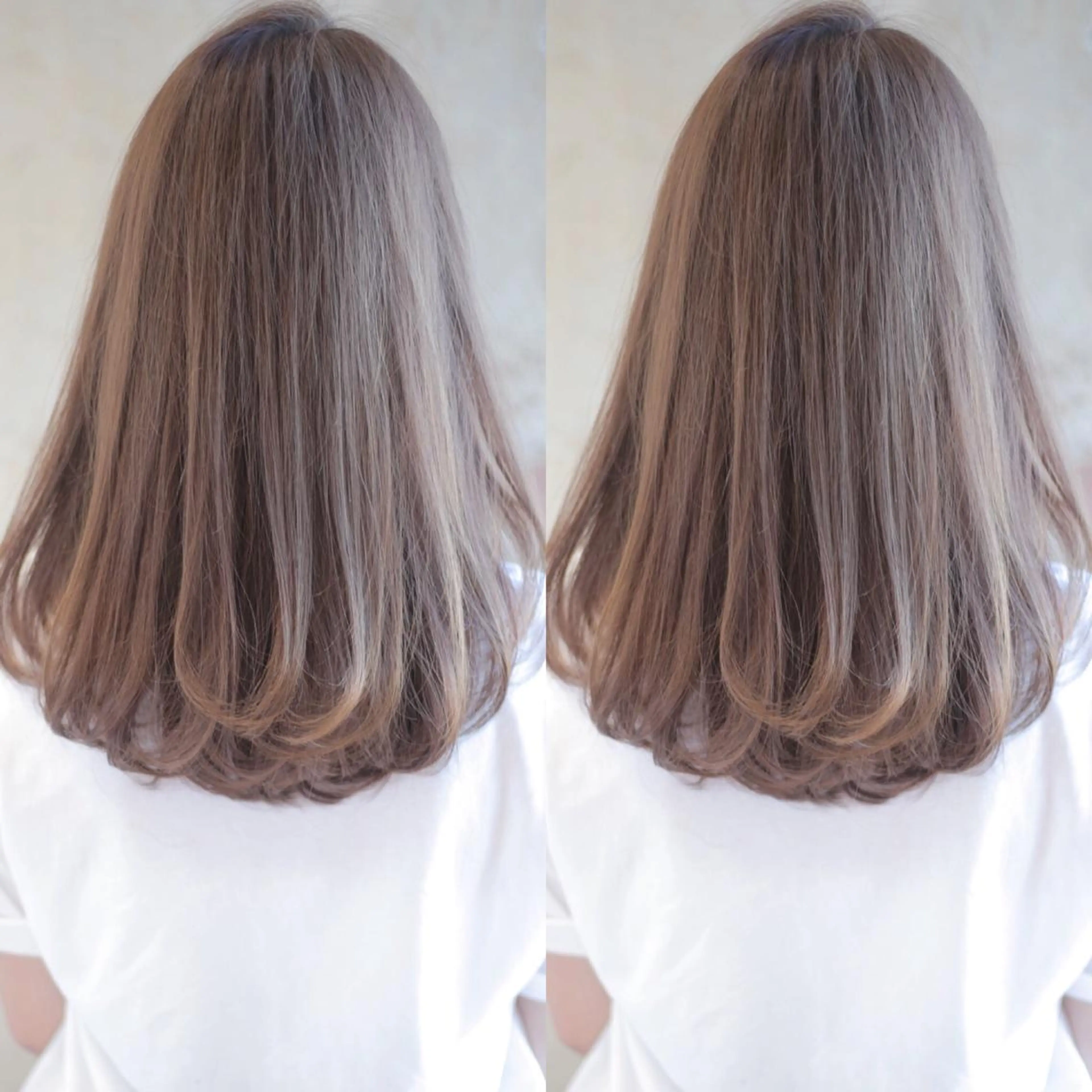 セミロング カラー パーマ アディクシーカラー Soleria 田中慎一のヘアスタイル