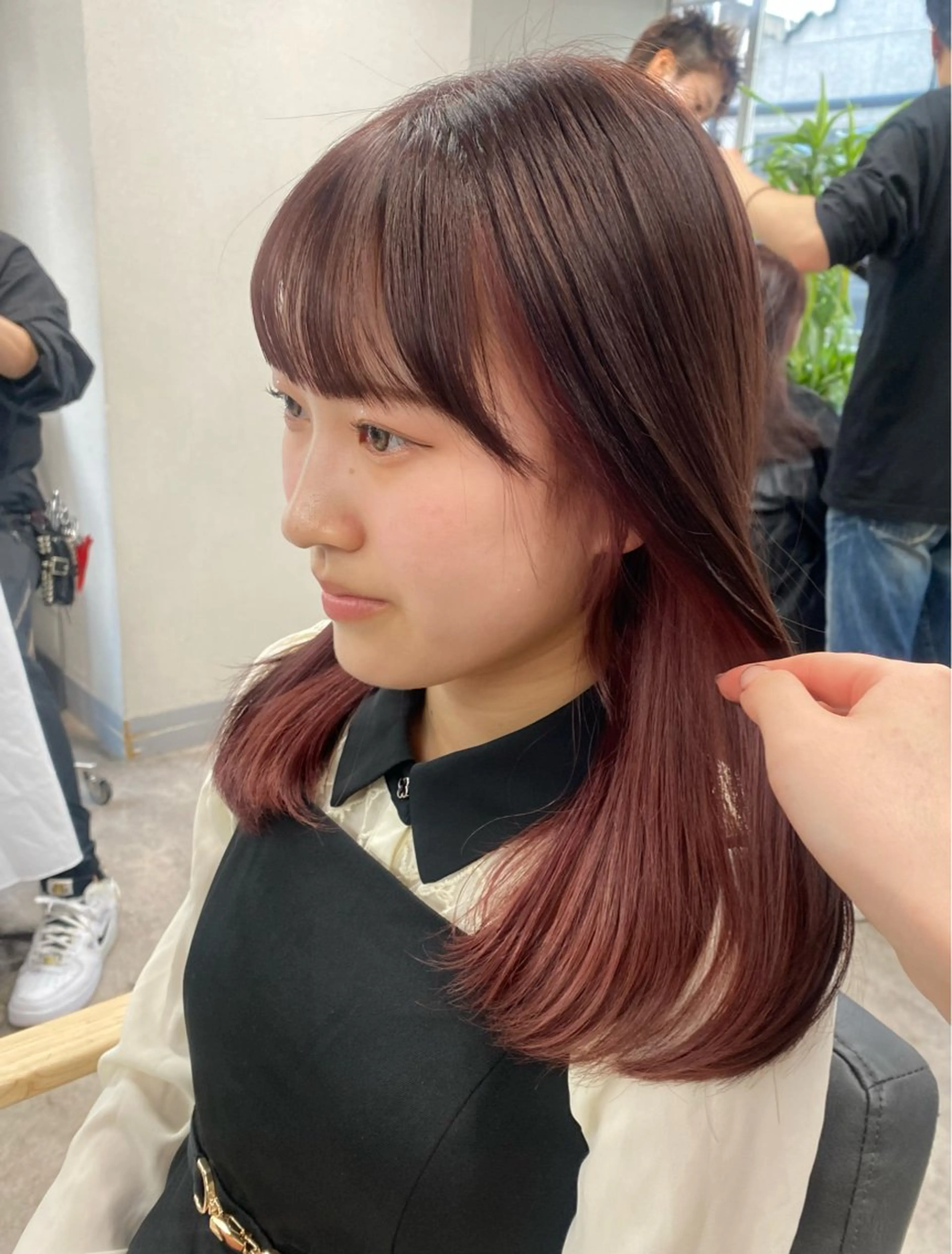 セミロング ブリーチなし暖色 💗AKARI💗のヘアスタイル