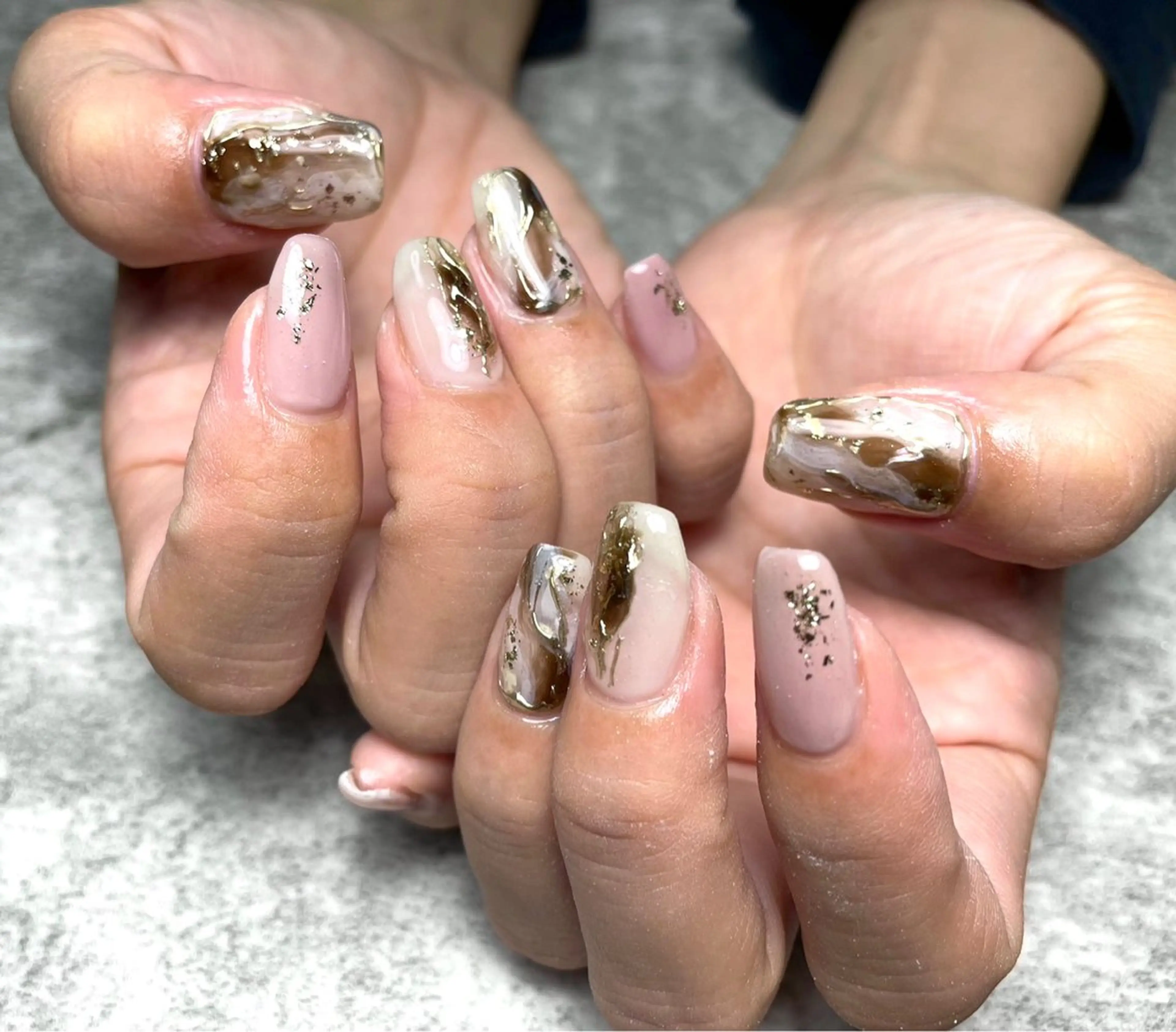 ネイル アートネイル ニュアンスネイル RISA joie nailのネイルデザイン
