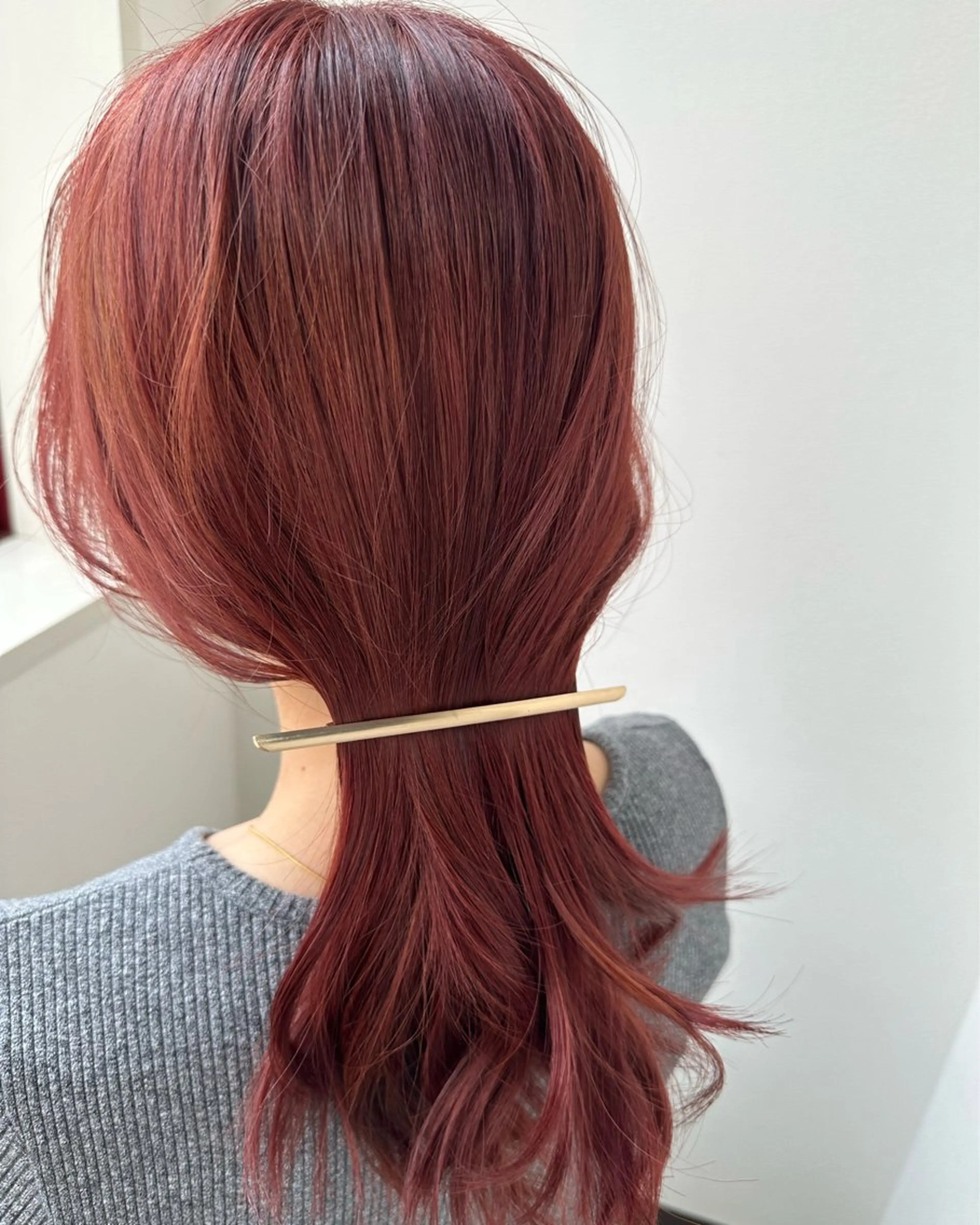 カラー レッドカラー ヘアカラー Sherry/R 三川町　木村祐里奈のヘアスタイル