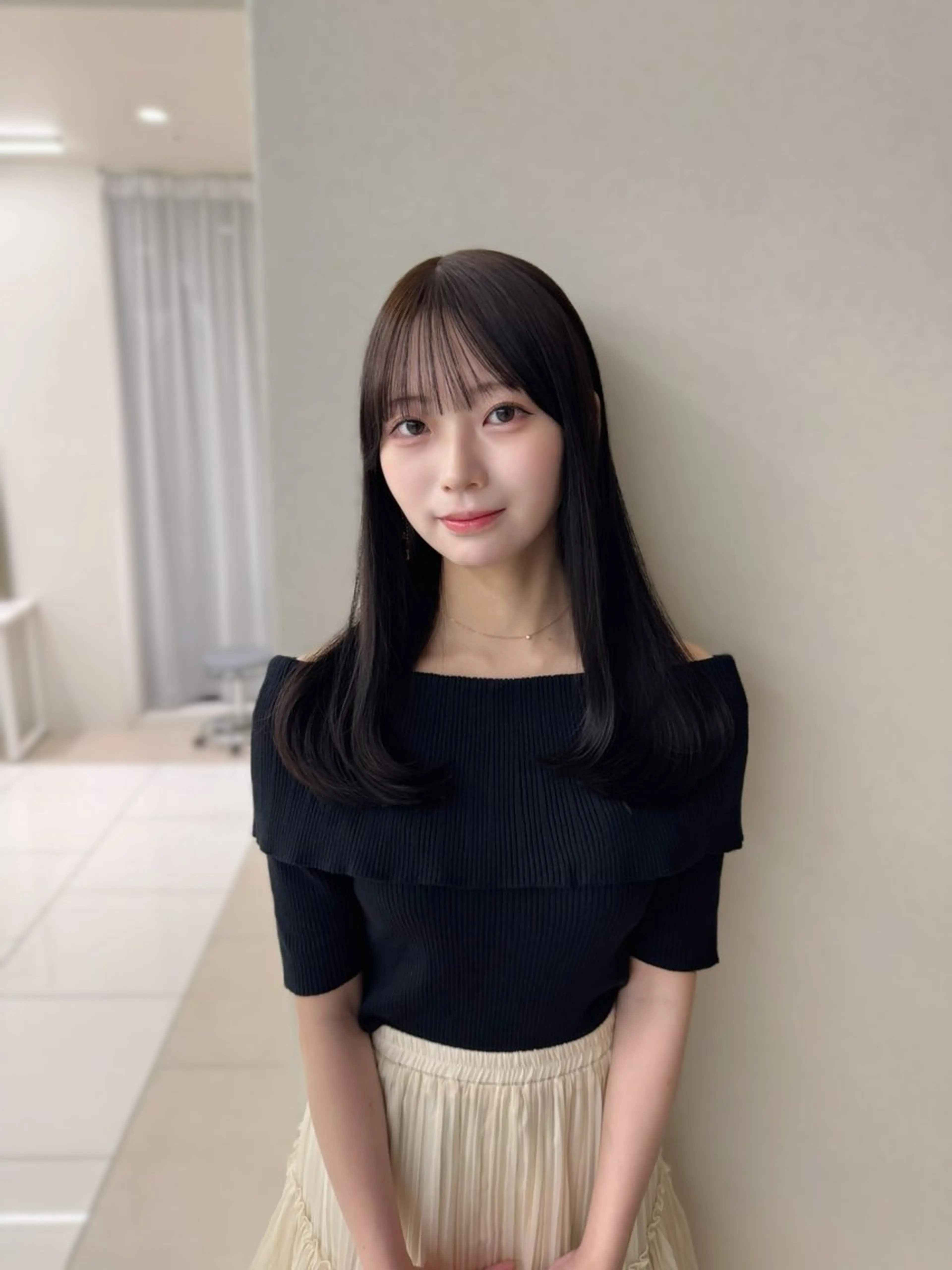 セミロング カラー カット ヘアカラー COA GINZA 空也/前髪/顔まわりのヘアスタイル