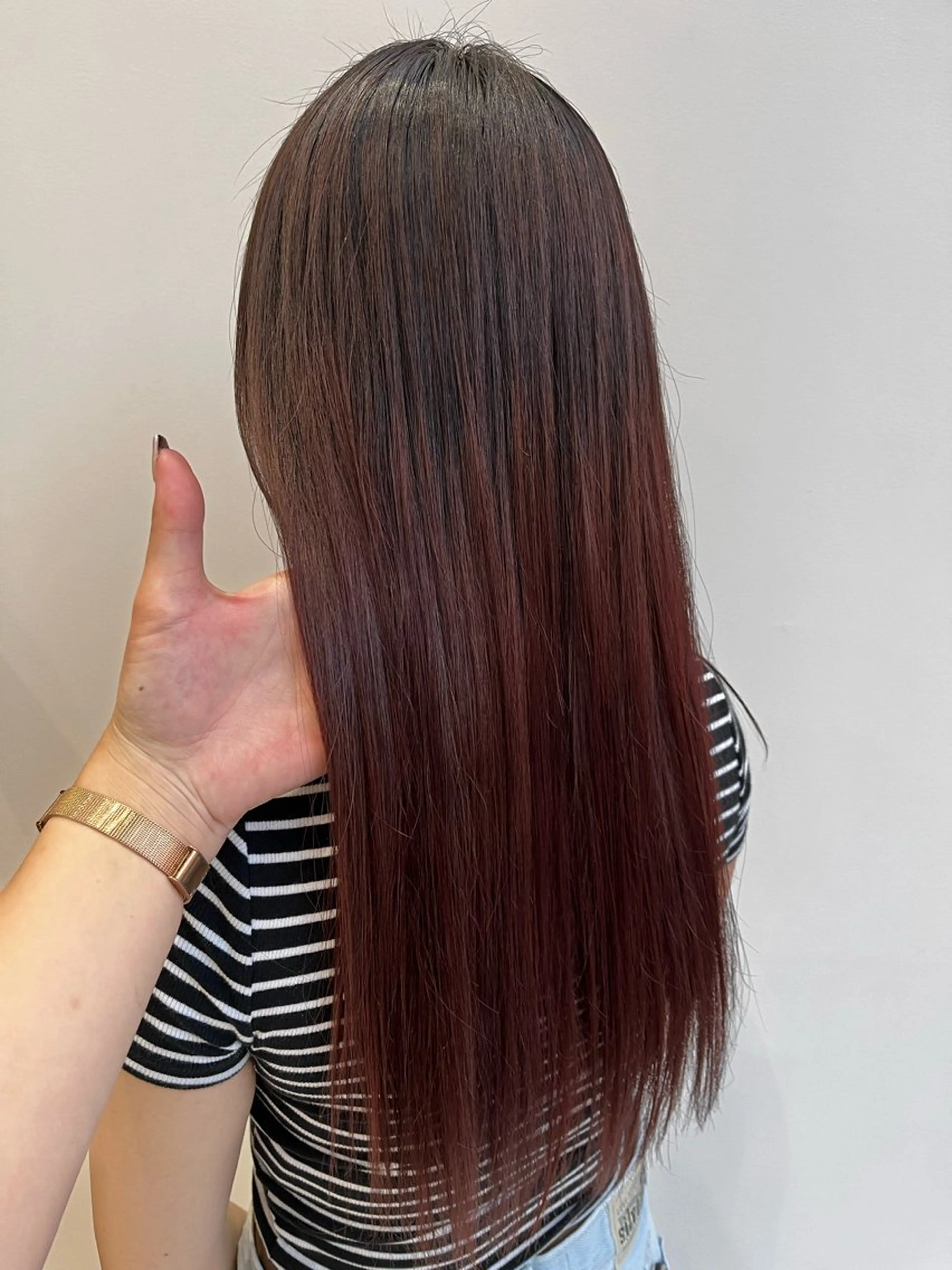 ロング カラー ヘアアレンジ カット ヘアカラー トリートメント 🥀暖色韓国ヘア💕 保科侑花のヘアスタイル