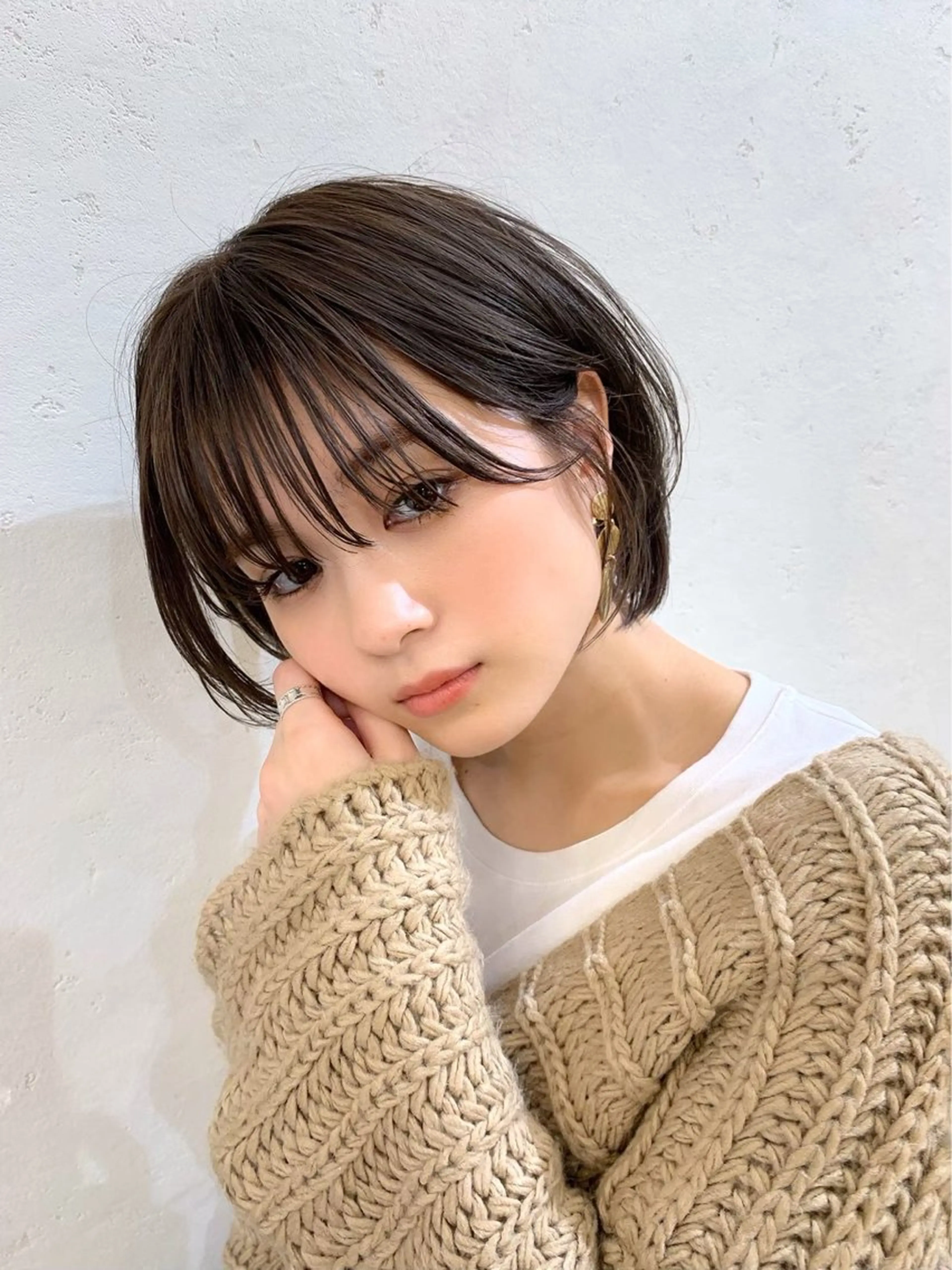 ショート カット ヘアカラー トリートメント りな💗垢抜け前髪/ レイヤー💗縮毛矯正のヘアスタイル