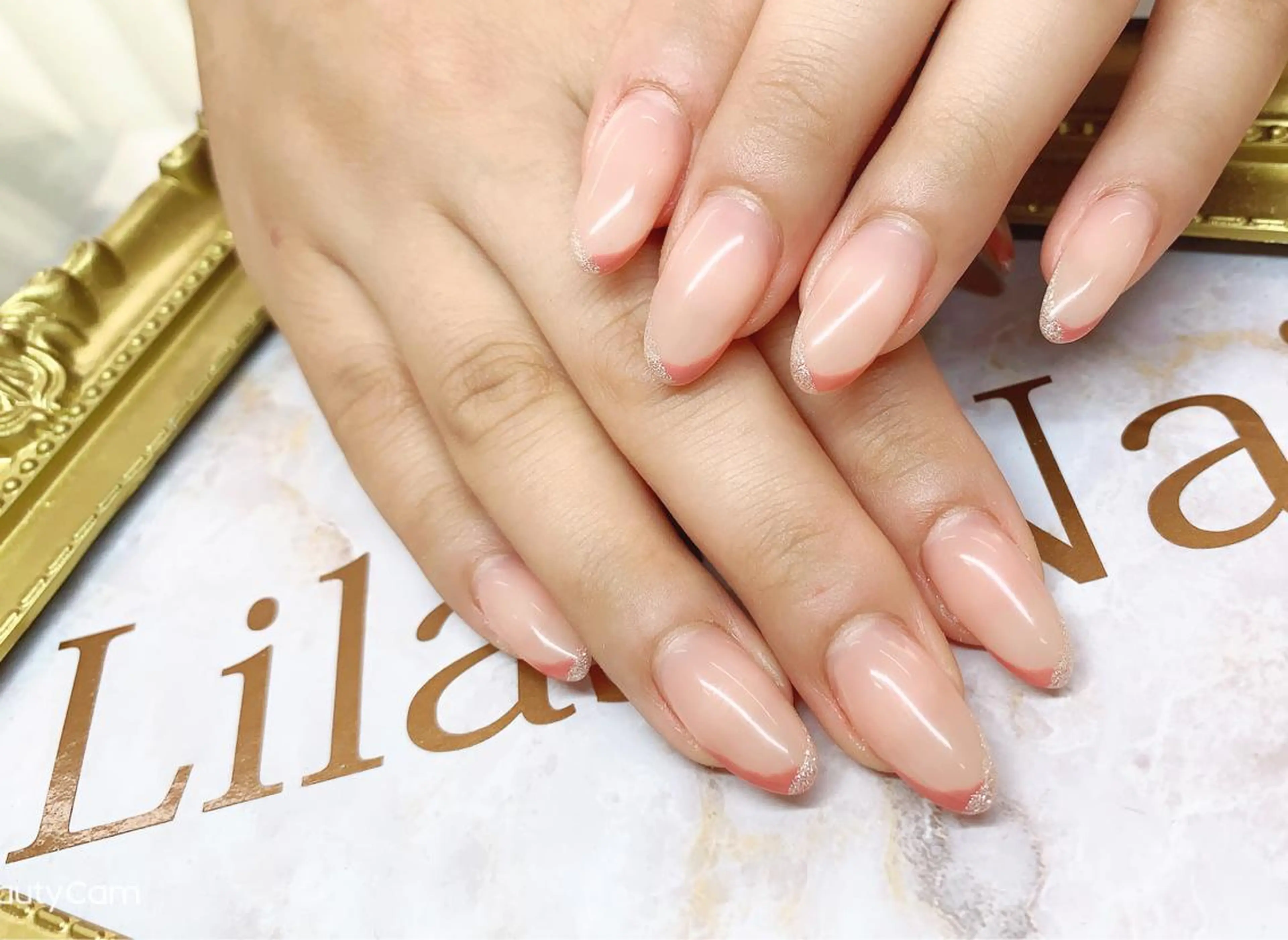 ネイル フレンチネイル ジェルネイル ハードジェル ロングネイル ニュアンスネイル Lilas Nailのネイルデザイン
