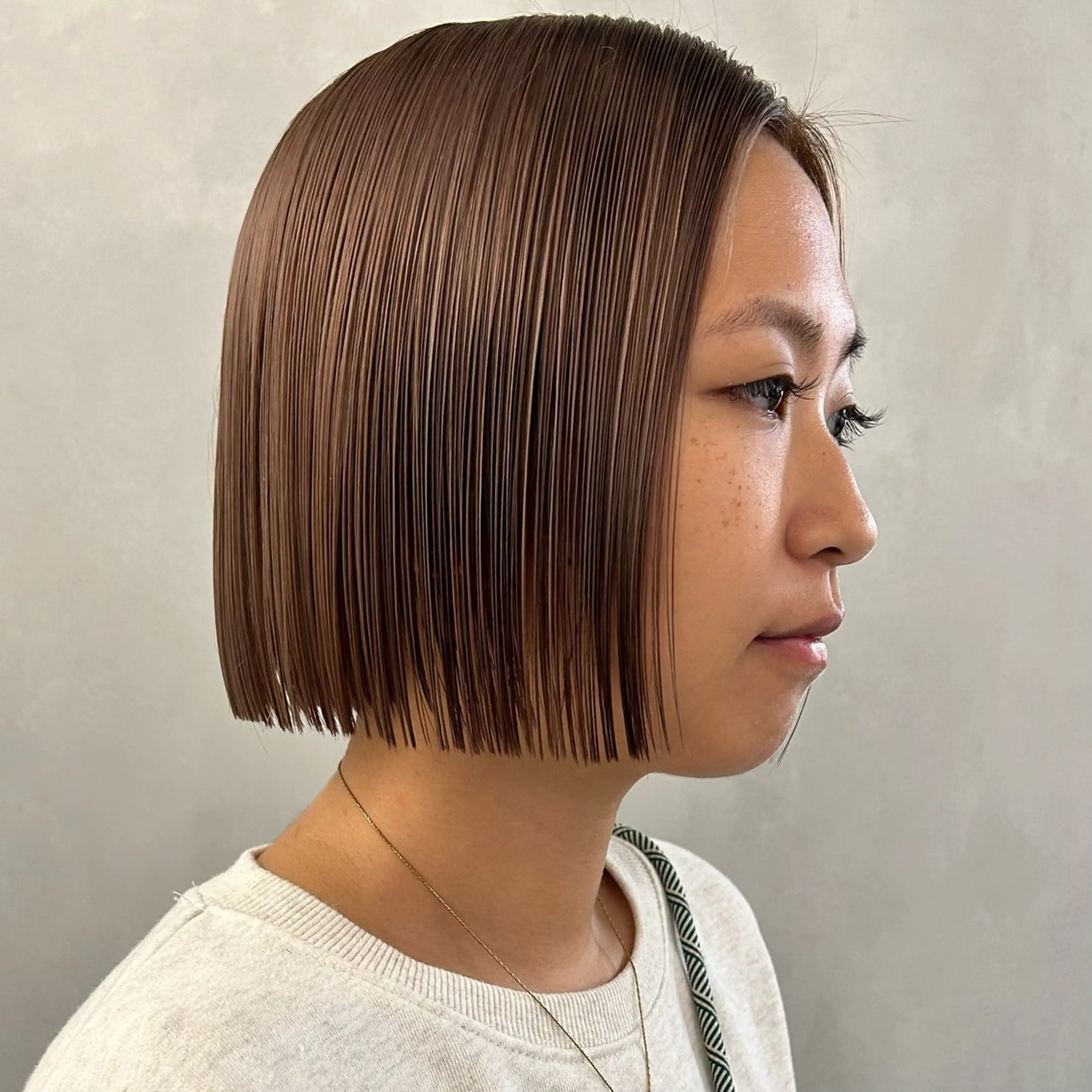 ショート カラー カット ヘアカラー 切りっぱなしBOB 職人💜Anzuのヘアスタイル