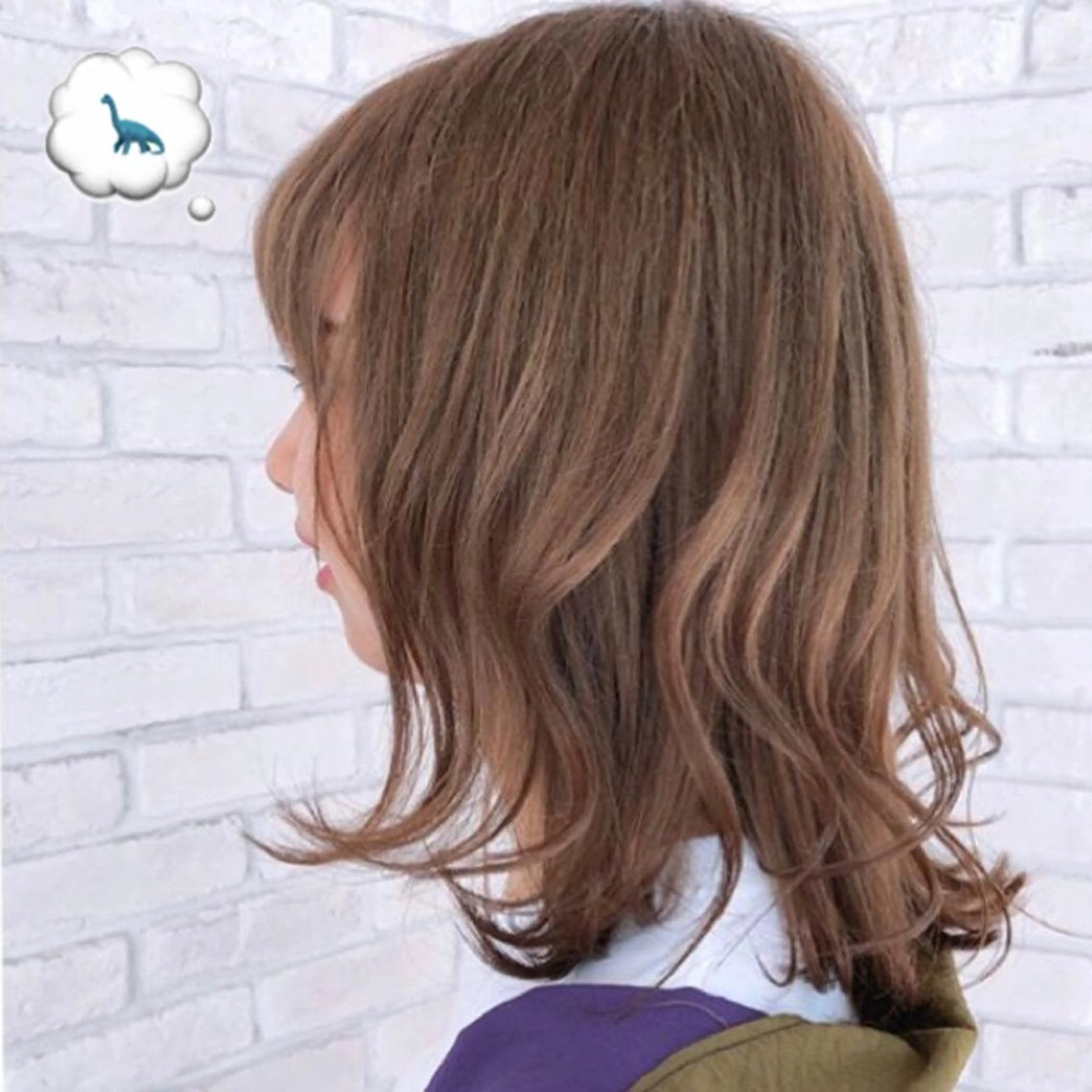 ミディアム カラー ベージュカラー ミルクティーベージュ ヘアカラー 🌺ウルフカット職人 新垣渚🐺のヘアスタイル