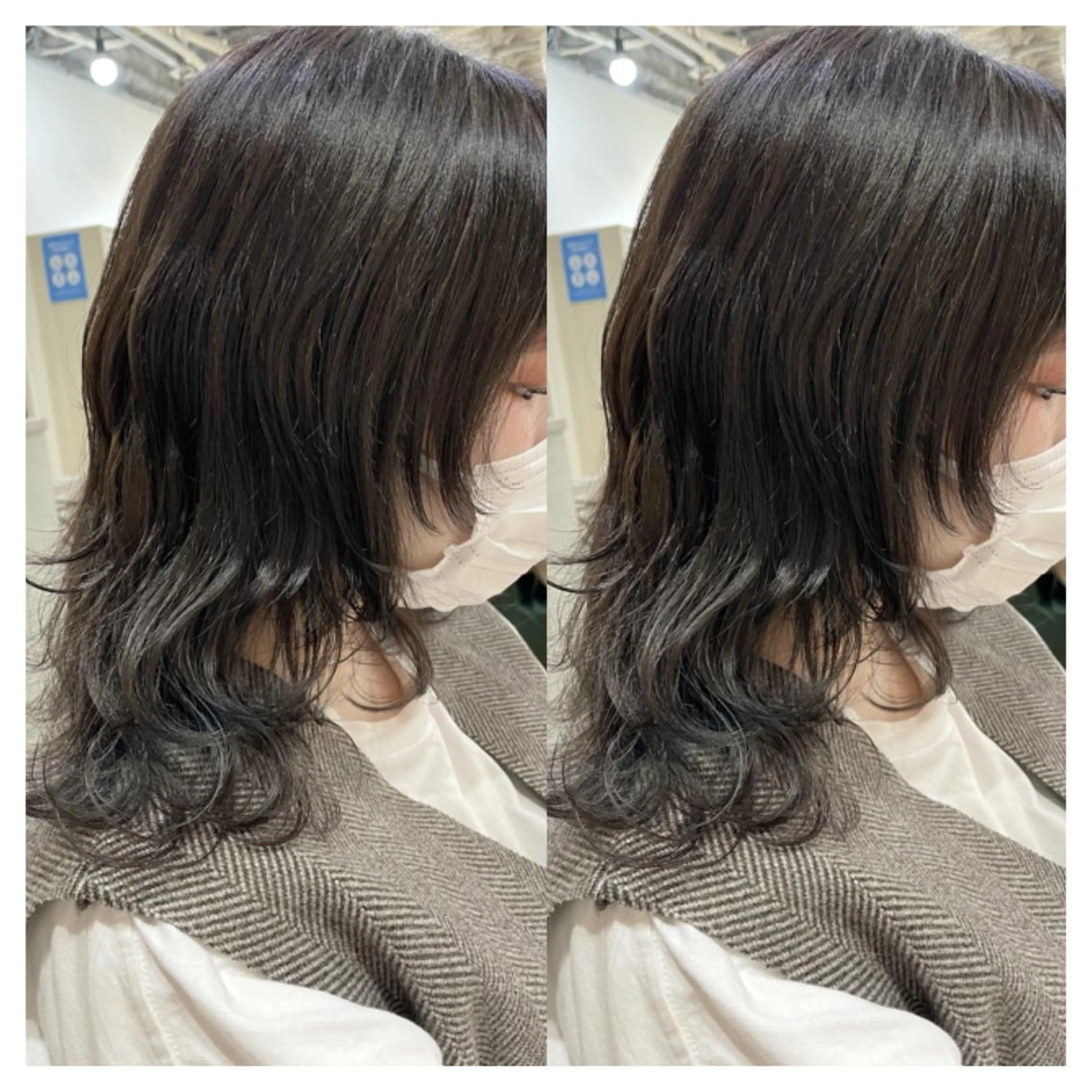 ミディアム カラー カット ヘアカラー トリートメント 村山 茉衣のヘアスタイル