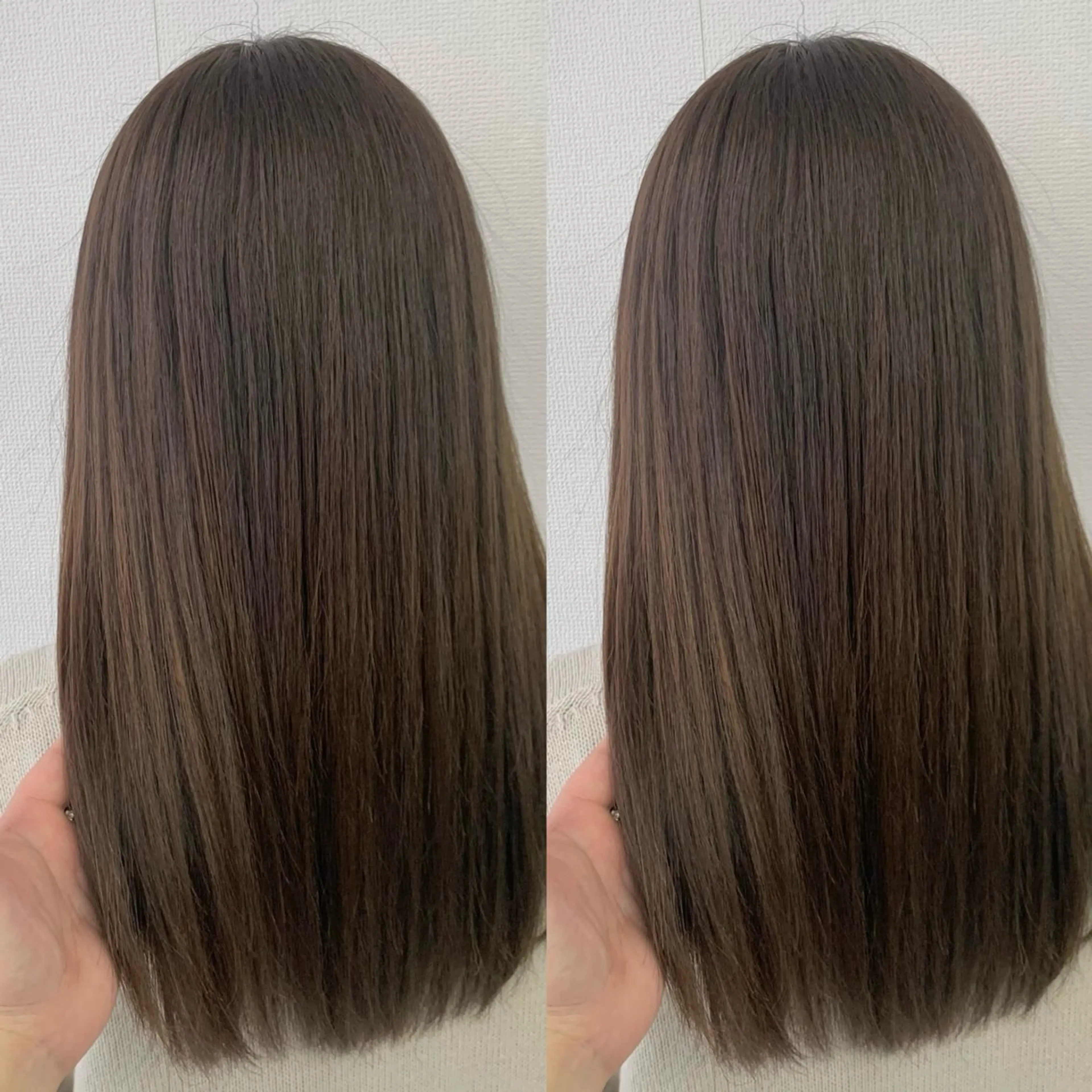 セミロング ブリーチ無しカラー✨ 美鈴のヘアスタイル