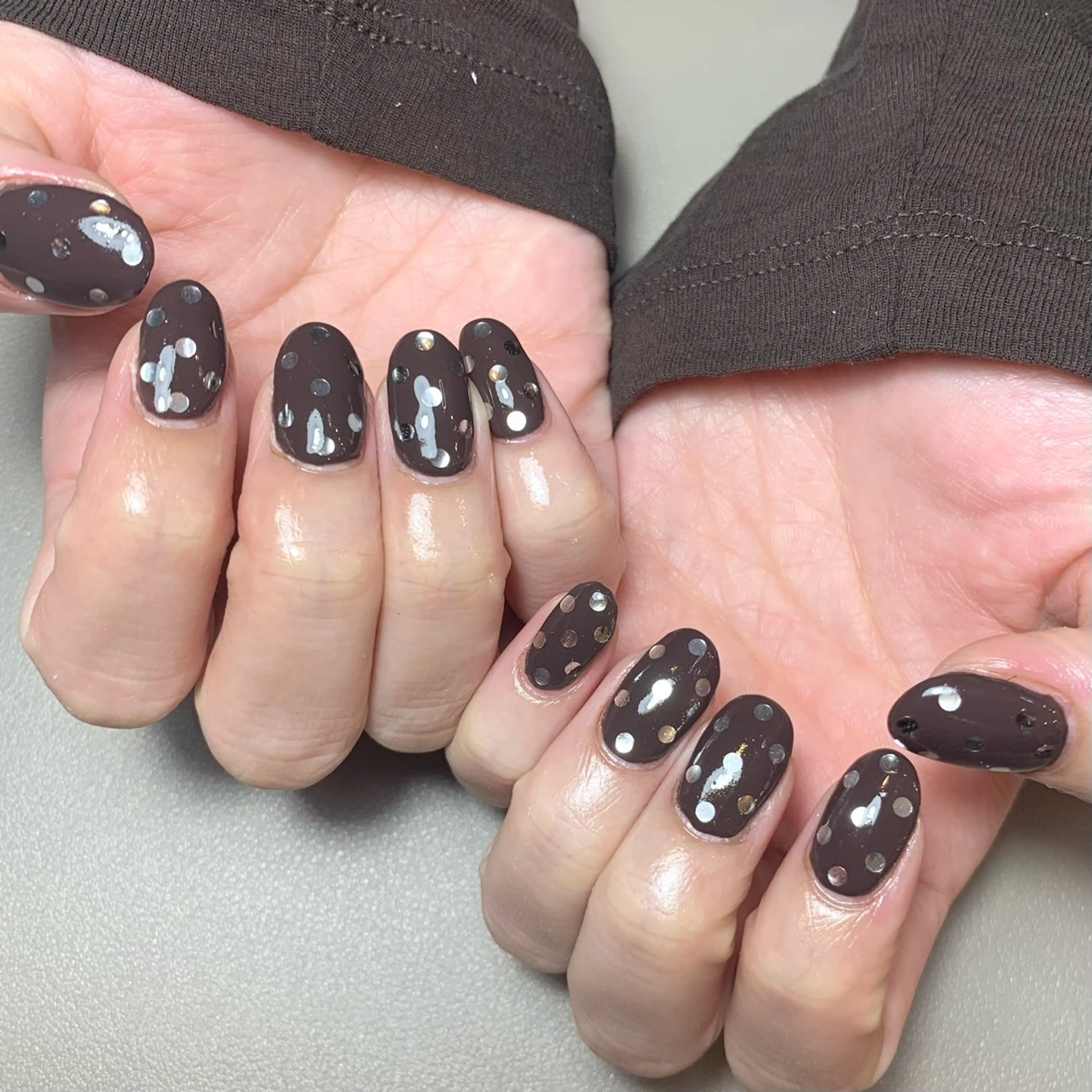 ネイル アートネイル ドット ハンドネイル 【ANEMONA】 NIHOのマツエク・マツパデザイン