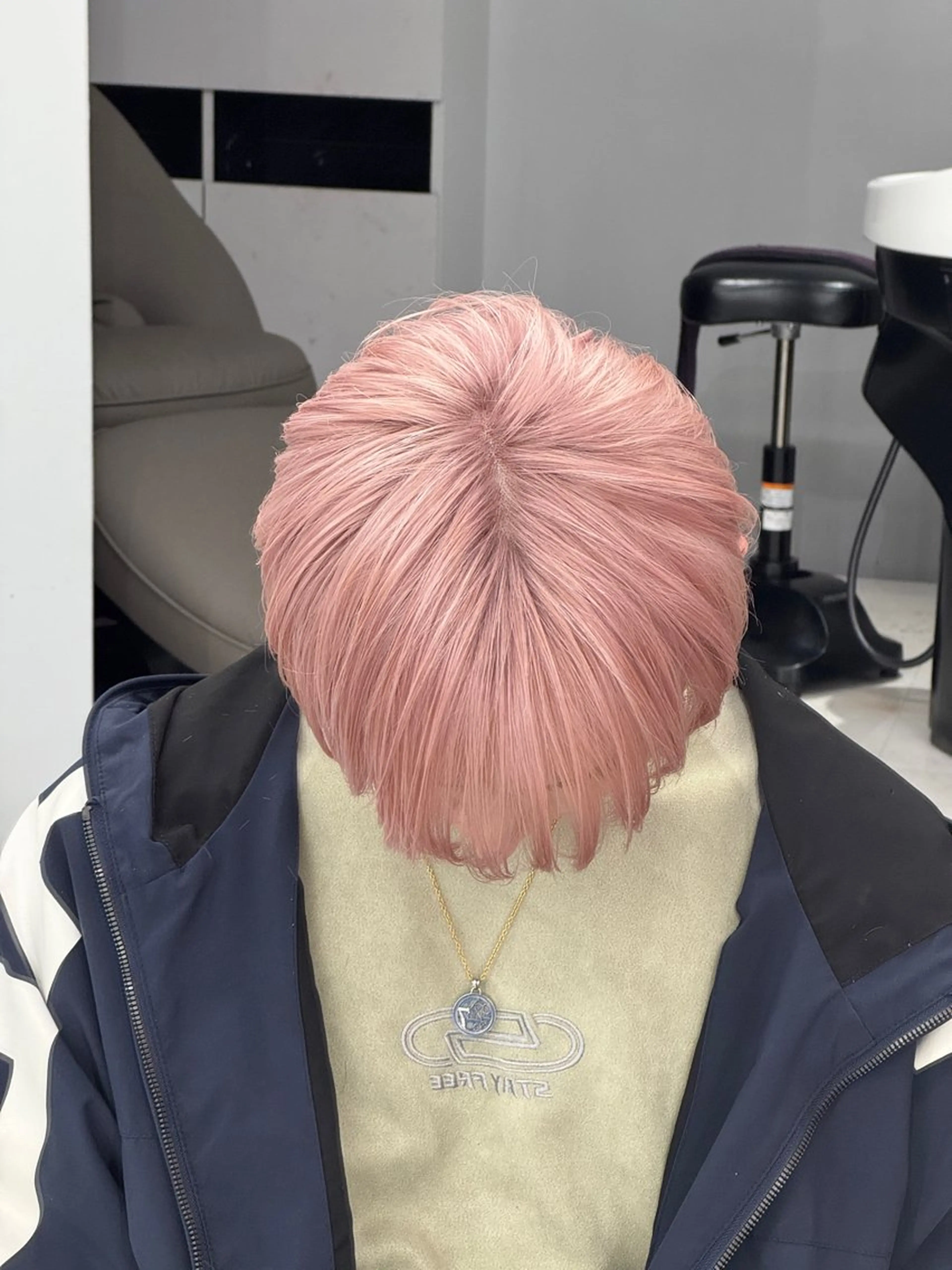 ミディアム カラー メンズ ベージュカラー ピンクカラー ピンクベージュ カット ヘアカラー トリートメント 新宿メンズ特化 🥇店長JUKIYAのヘアスタイル