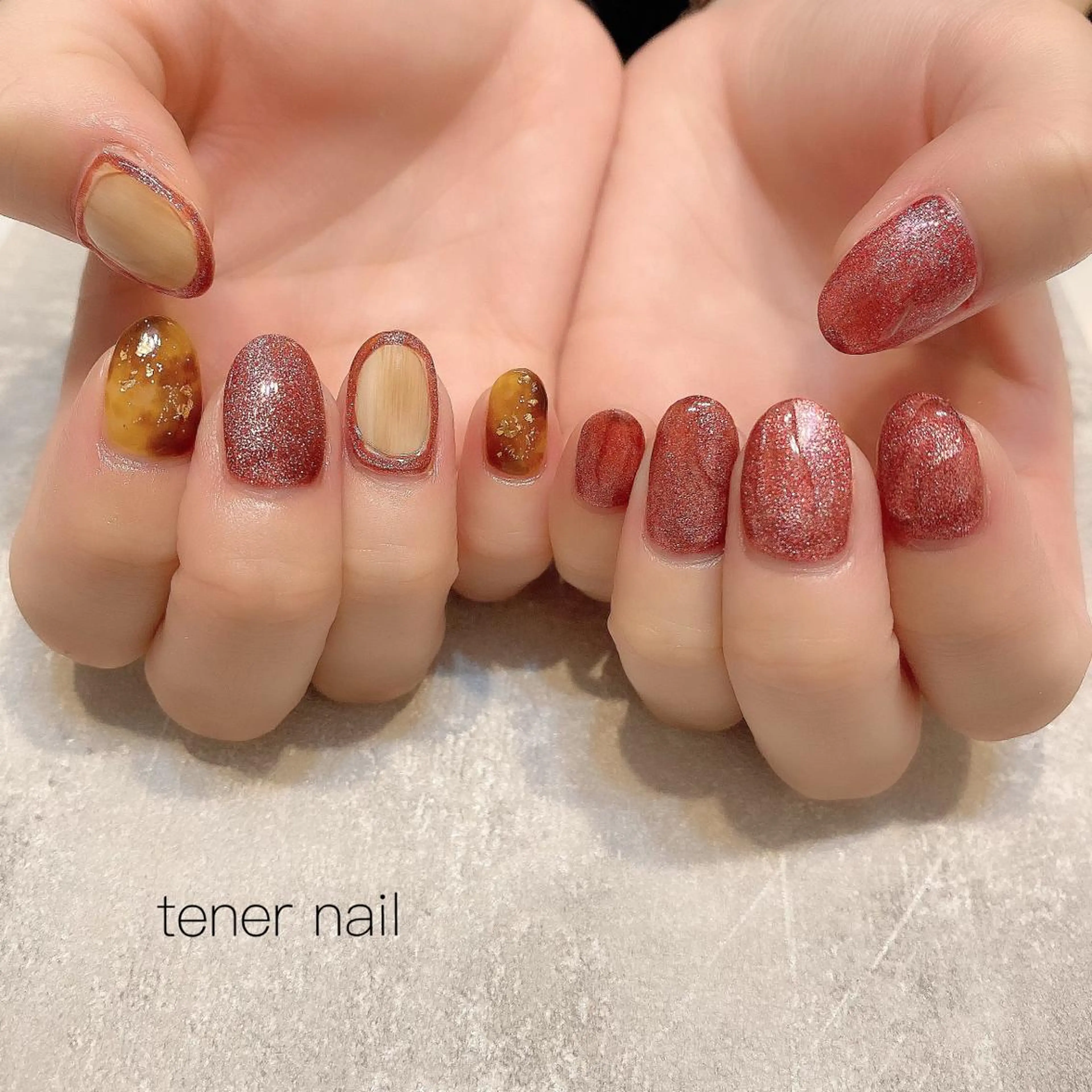 ネイル べっ甲ネイル テネルネイル tener nailのネイルデザイン