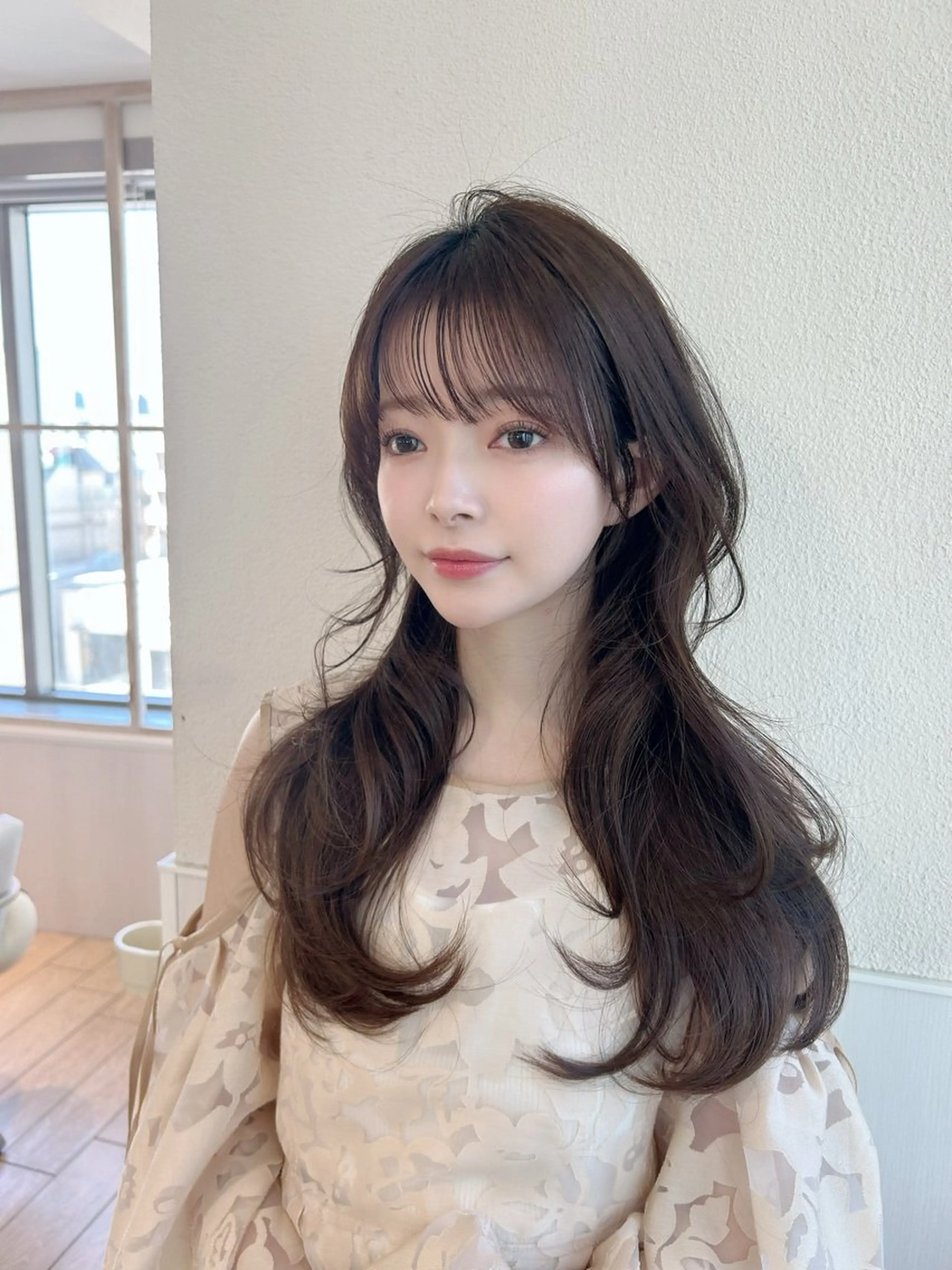 ロング 🎀大竹美侑／顔まわ りカット／レイヤーのヘアスタイル