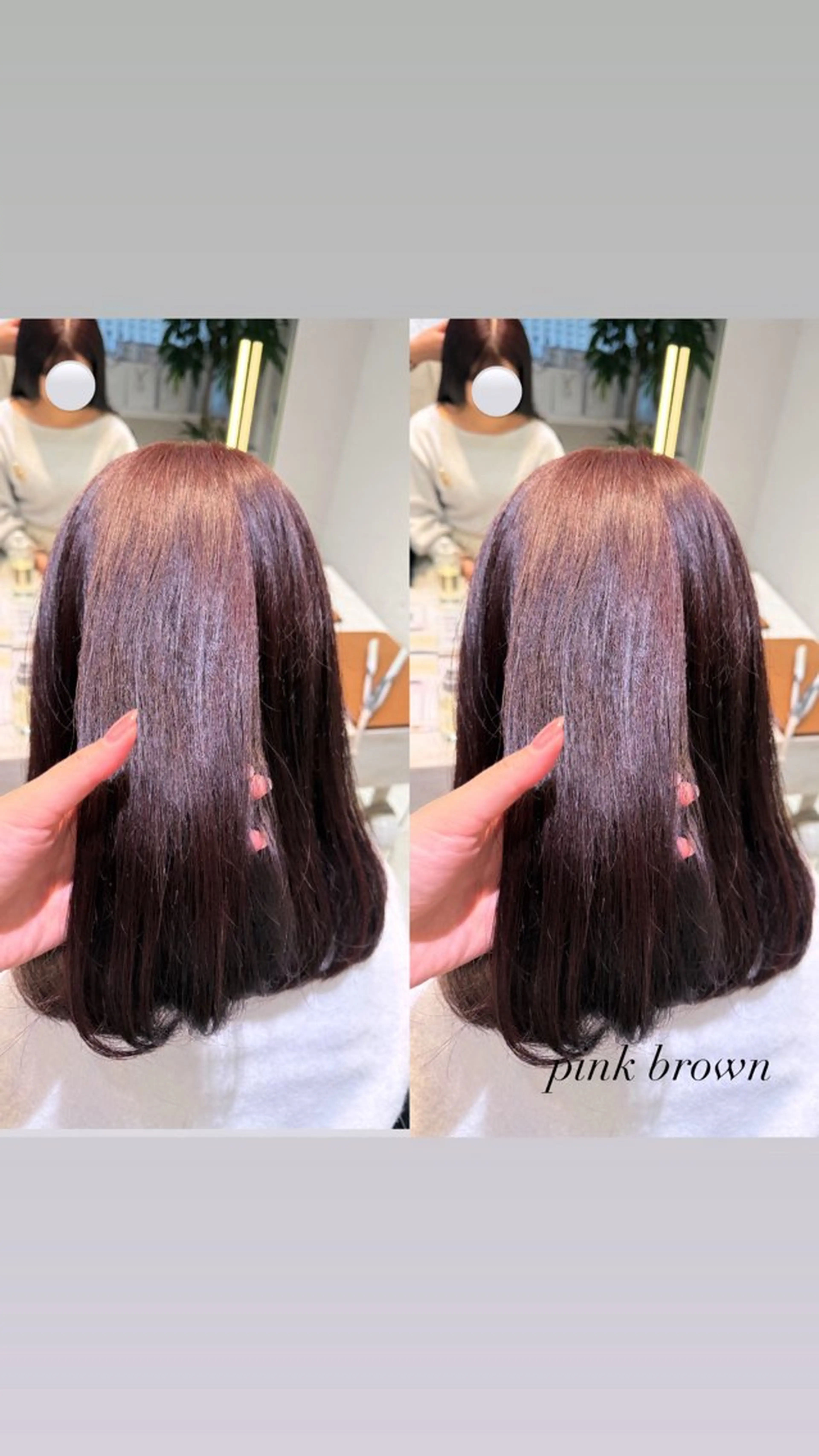 ミディアム カラー ブラウンカラー ピンクカラー ピンクブラウン カット ヘアカラー 暖色カラー/ ストレート/くるみのヘアスタイル