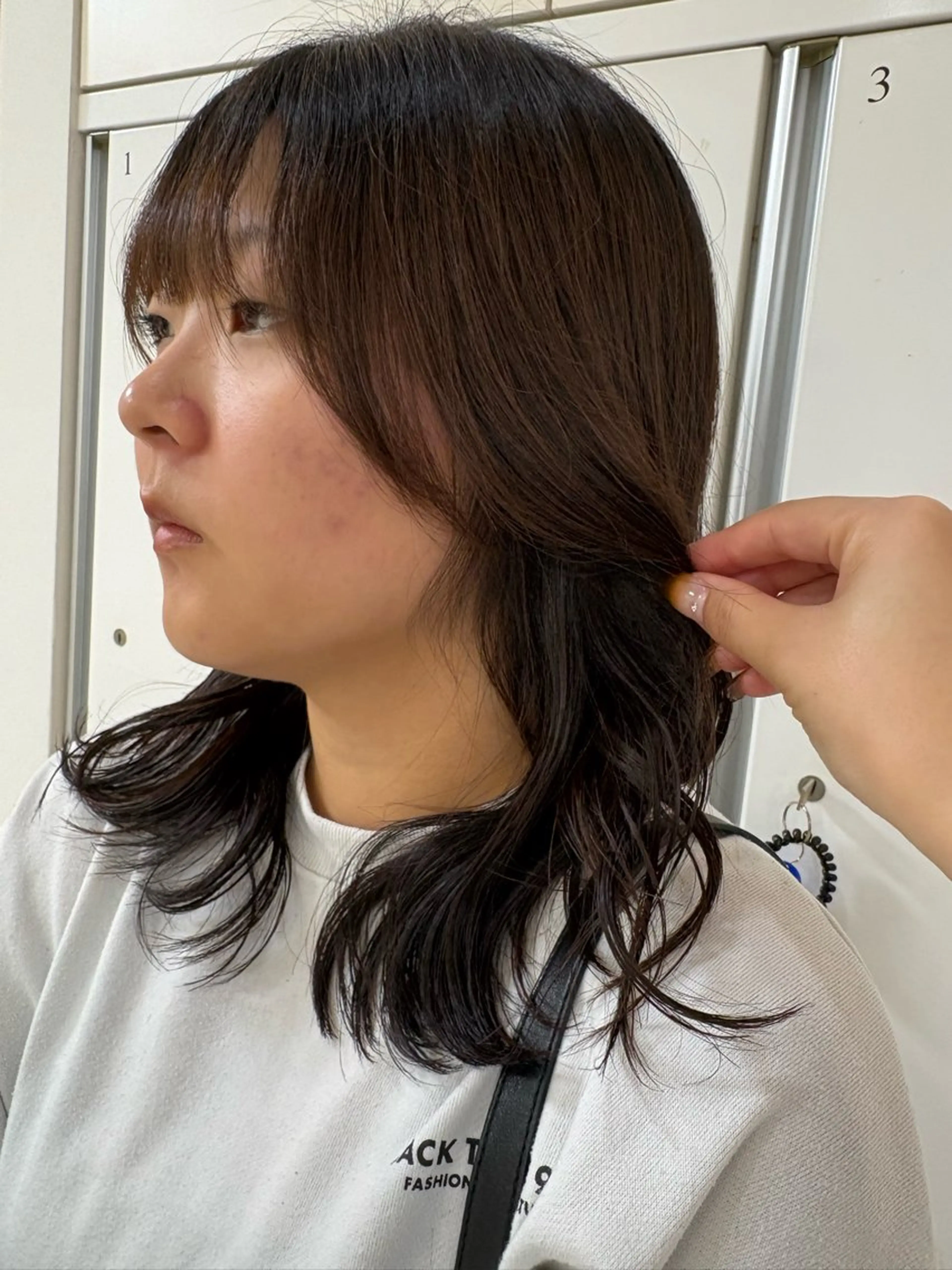 ミディアム カット ヘアカラー パーマ エクステ CREA渋沢 モデル募集🌺アイナのヘアスタイル