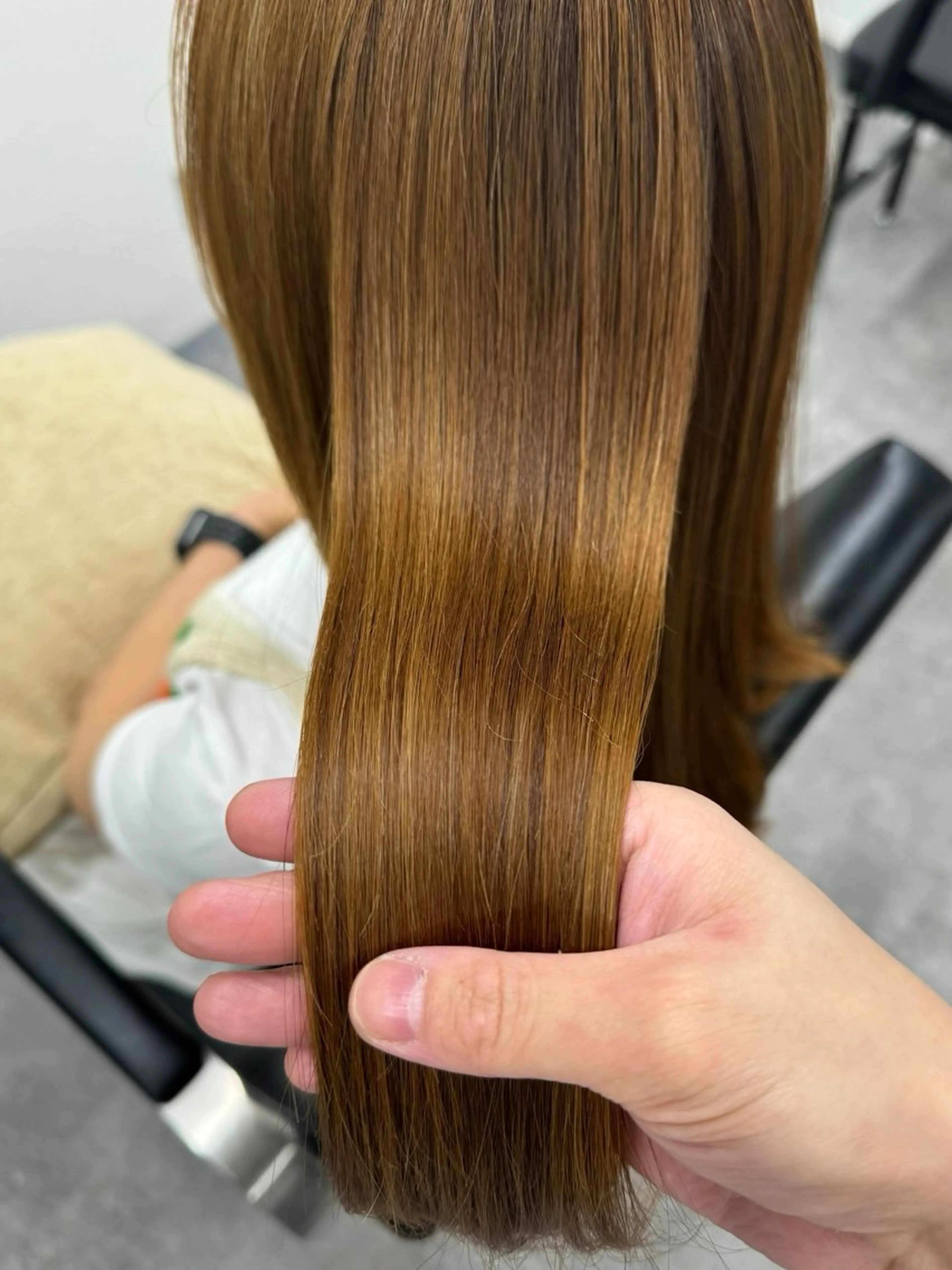 ロング トリートメント 酸熱トリートメント 髪質改善メニュー 長井 美佐子のヘアスタイル