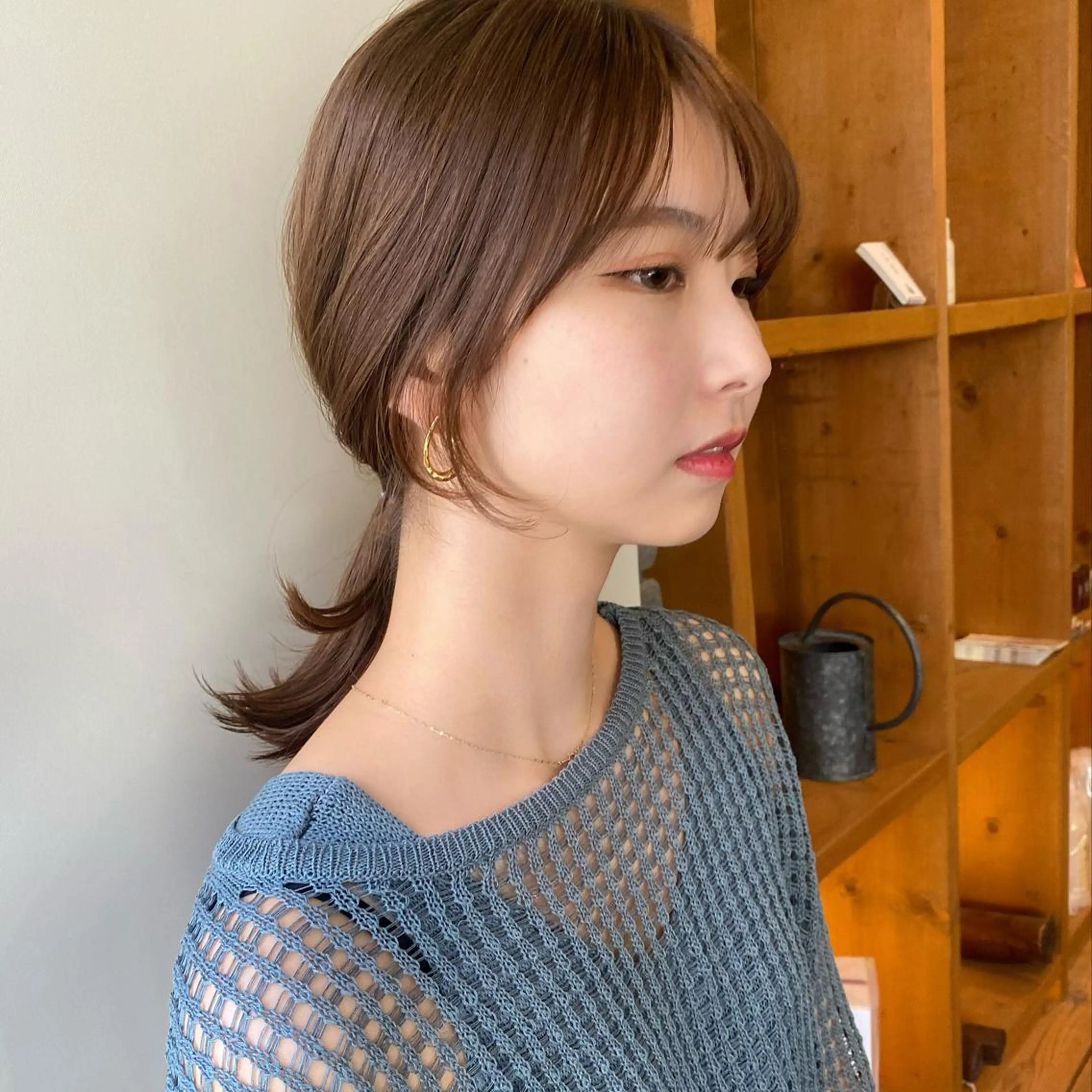 ミディアム カラー パーマ ヘアアレンジ ネイル マツエク・マツパ おくれ毛 撮影モデル募集 🦋soemikaのヘアスタイル