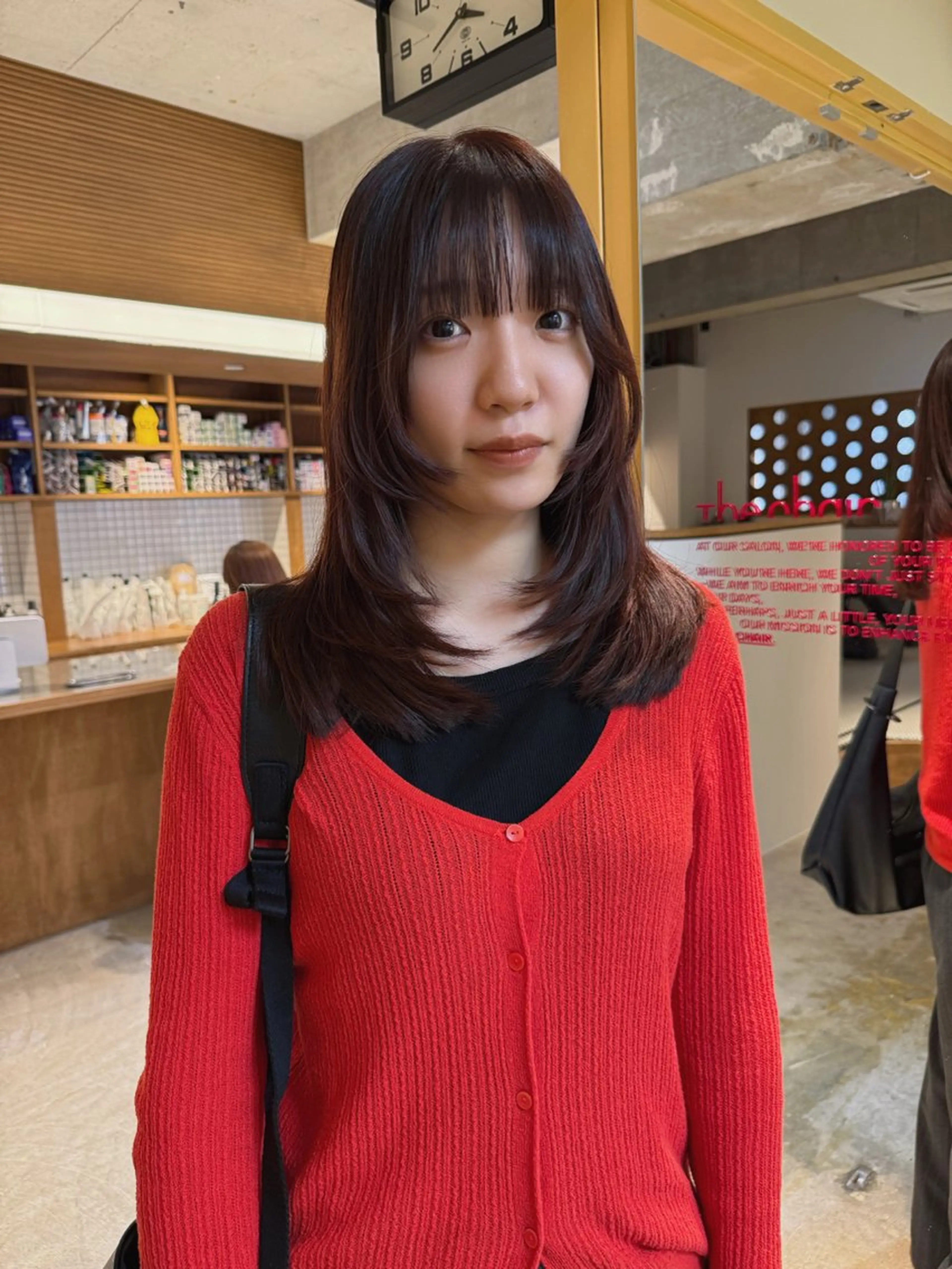 ミディアム カラー ブラウンカラー レッドカラー レッドブラウン レイヤーカット miyuki .のヘアスタイル