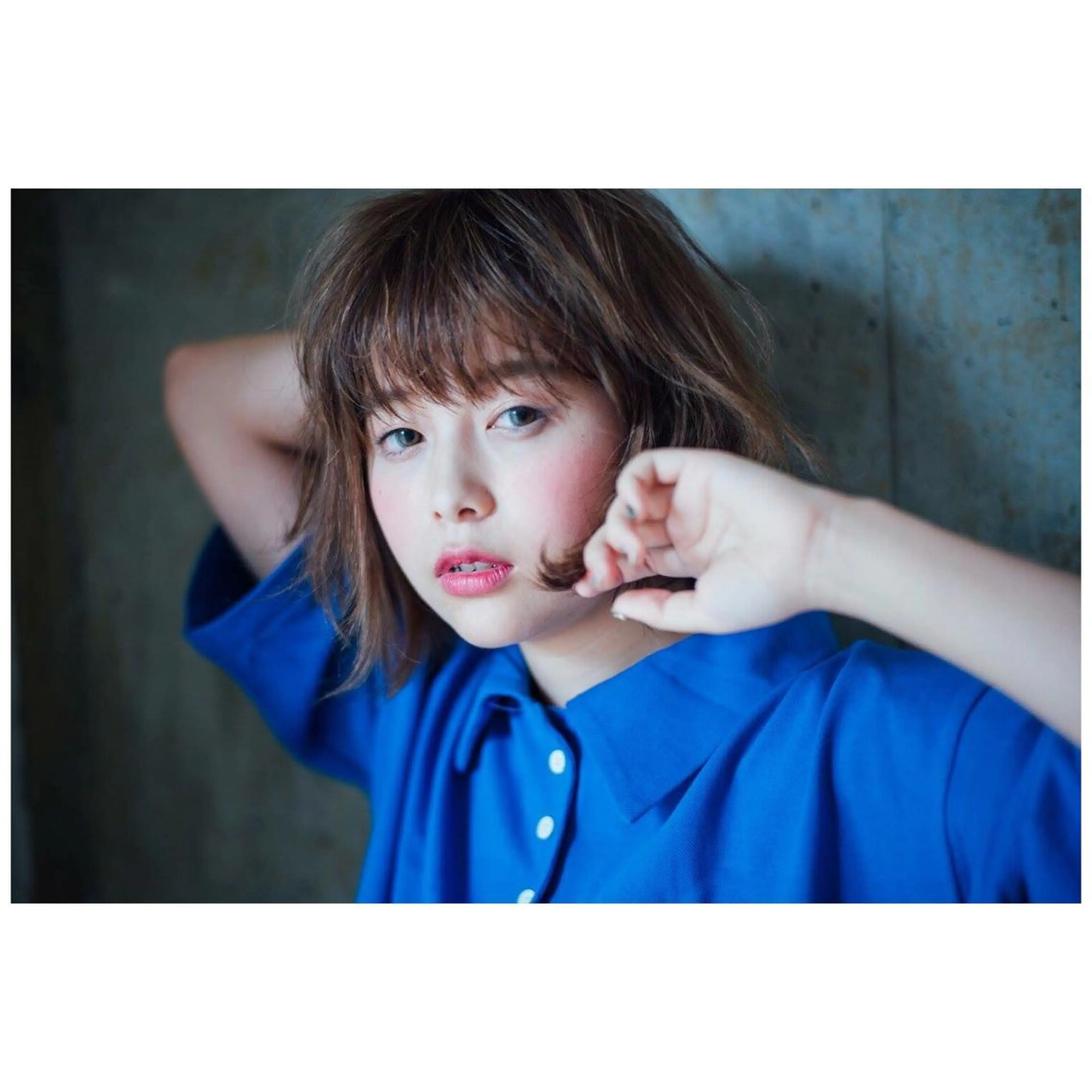 ミディアム パーマ 林 里美のヘアスタイル