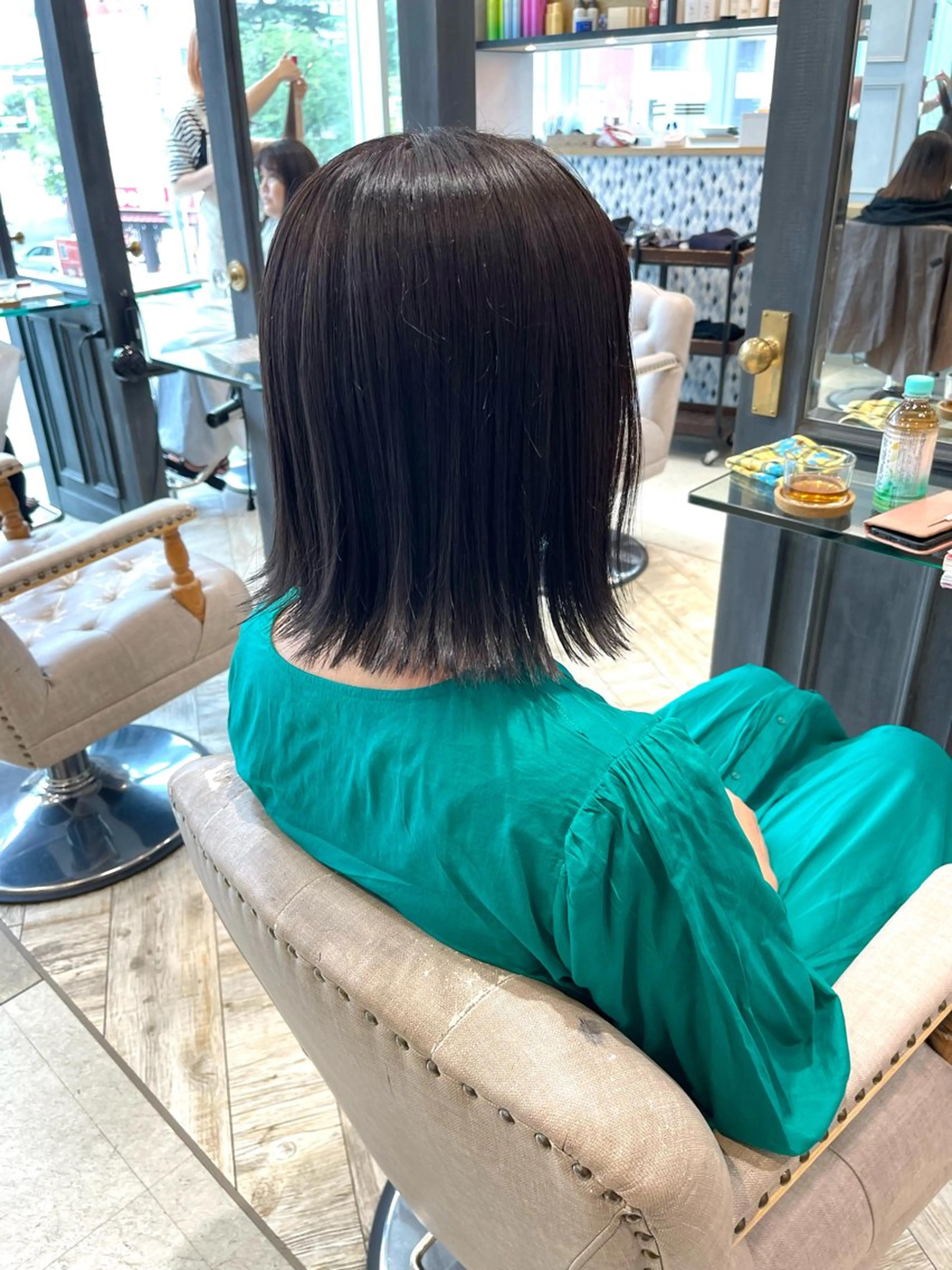 ミディアム ボブ カット ヘアカラー トリートメント ショート/ボブ アンドウ☺︎のヘアスタイル