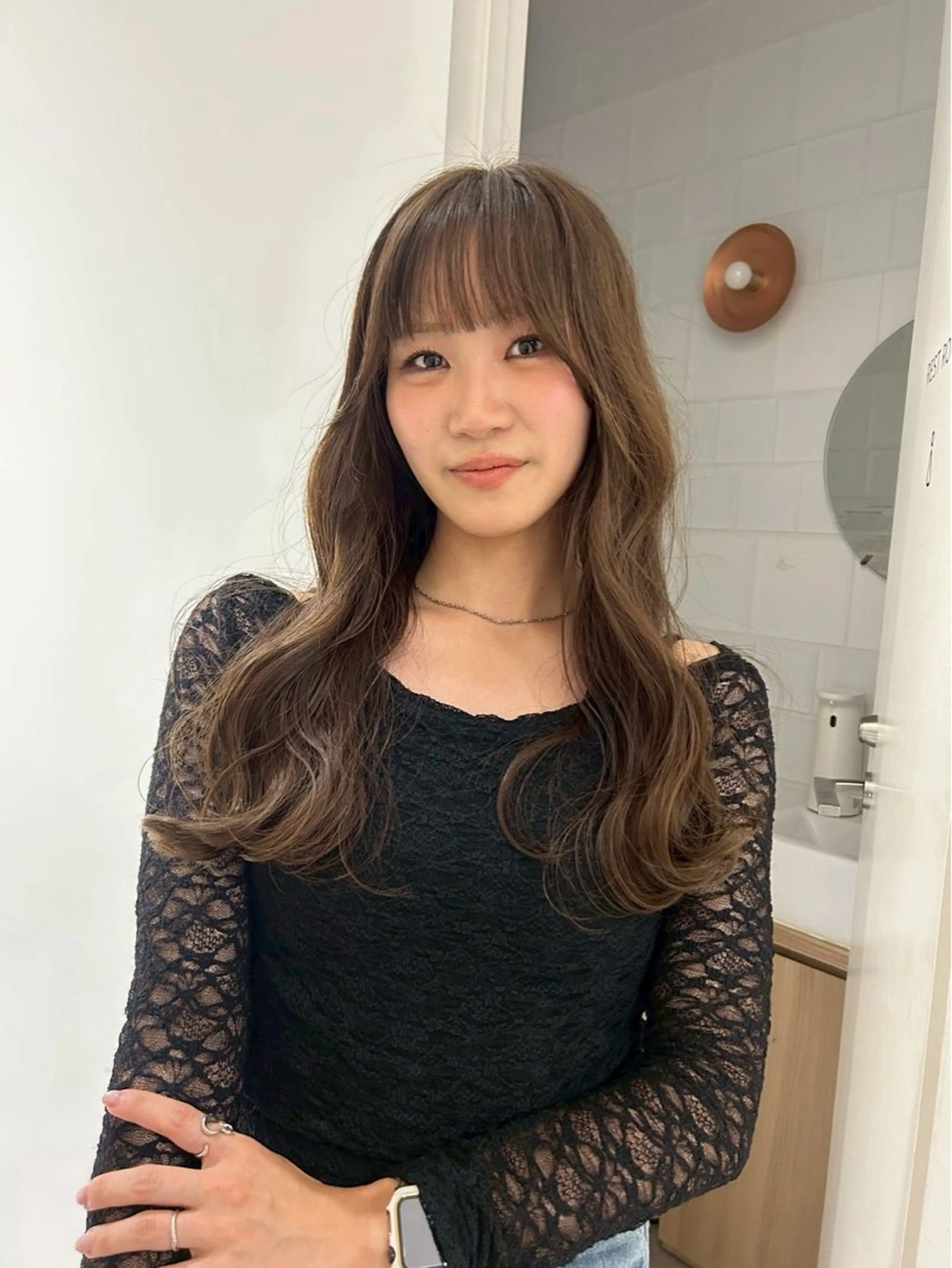 モテ色ベージュ+カット🤎　　　　　　　　　　　　　　　　ブリーチ無しで王道ベージュカラー♡の写真