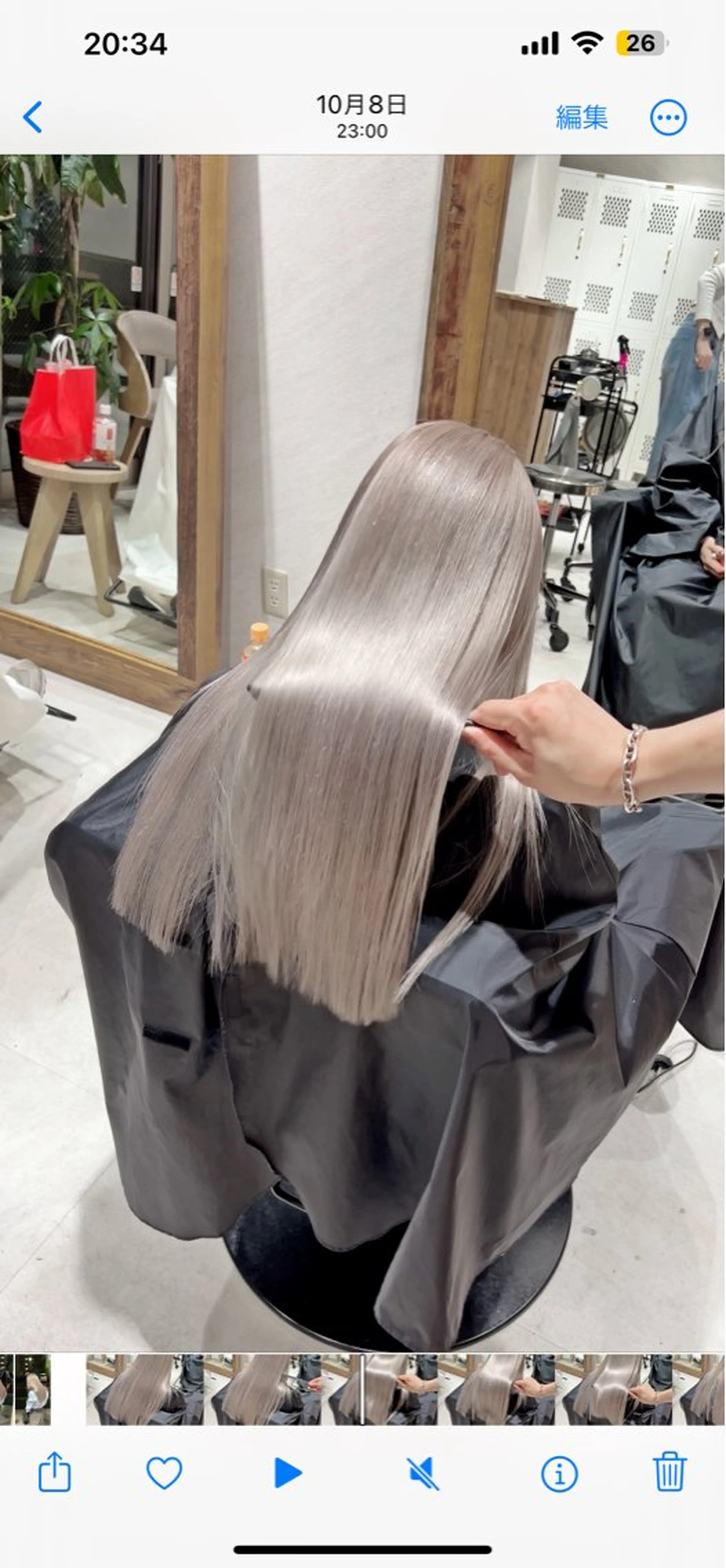 セミロング カラー 抜きっぱなしブロンド ブロンド ムラ修正💎 艶髪ハイトーン💎のヘアスタイル