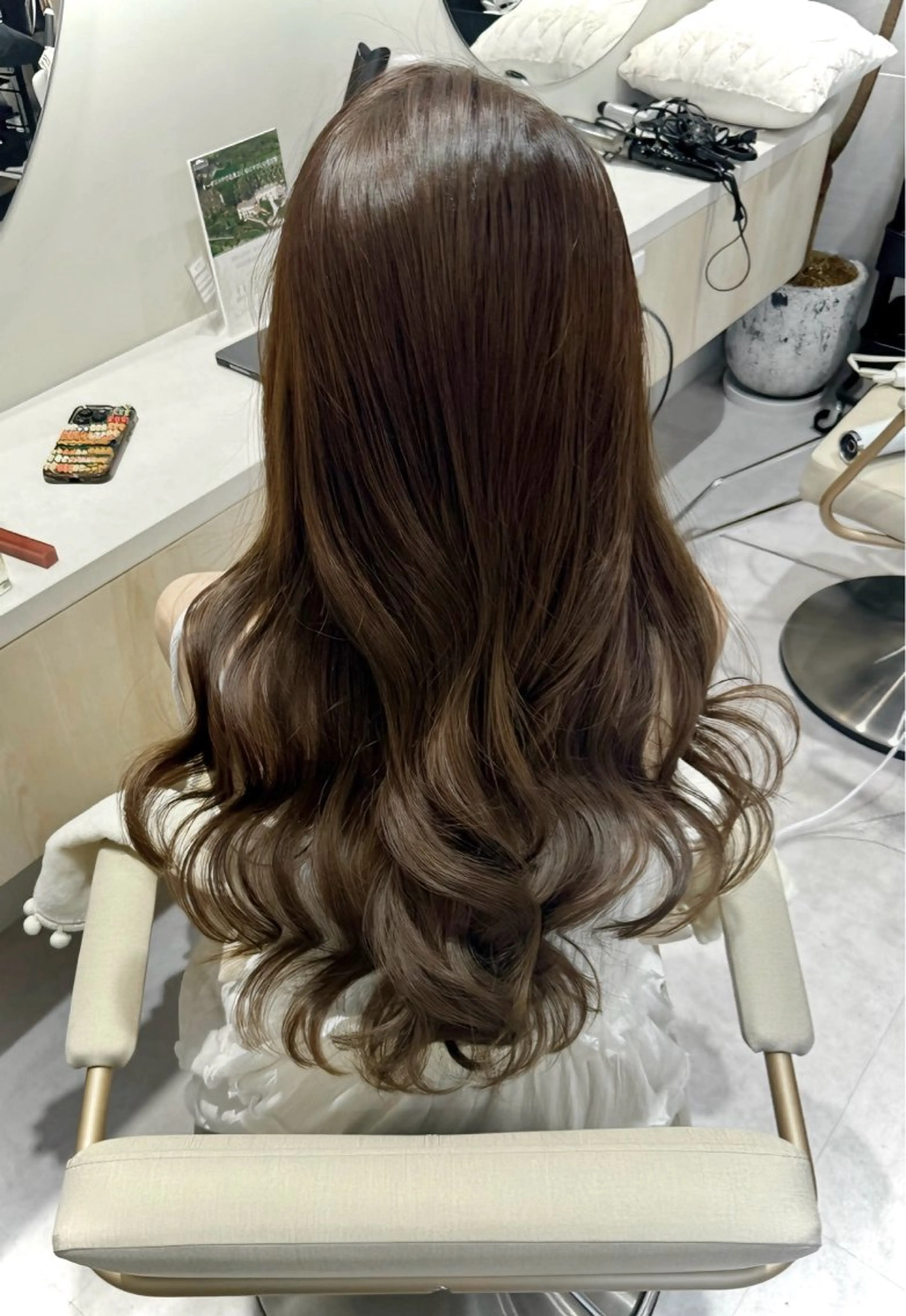 ロング カラー 似合わせカット 小顔カット 縮毛矯正 カット ヘアカラー 1日1名様限定 予約可能のヘアスタイル