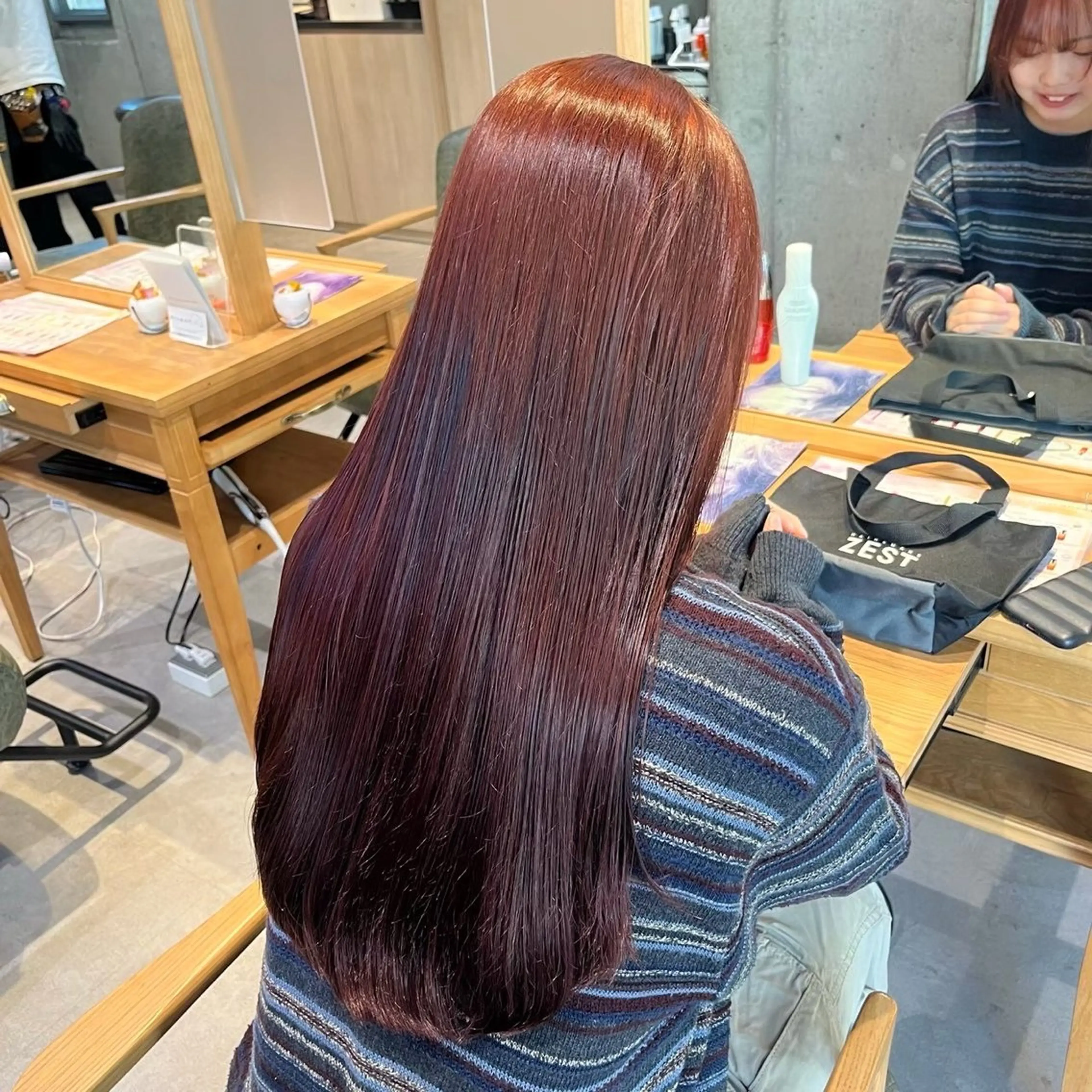 ロング カラー トリートメント りあの🎀 /暖色カラー🍒のヘアスタイル