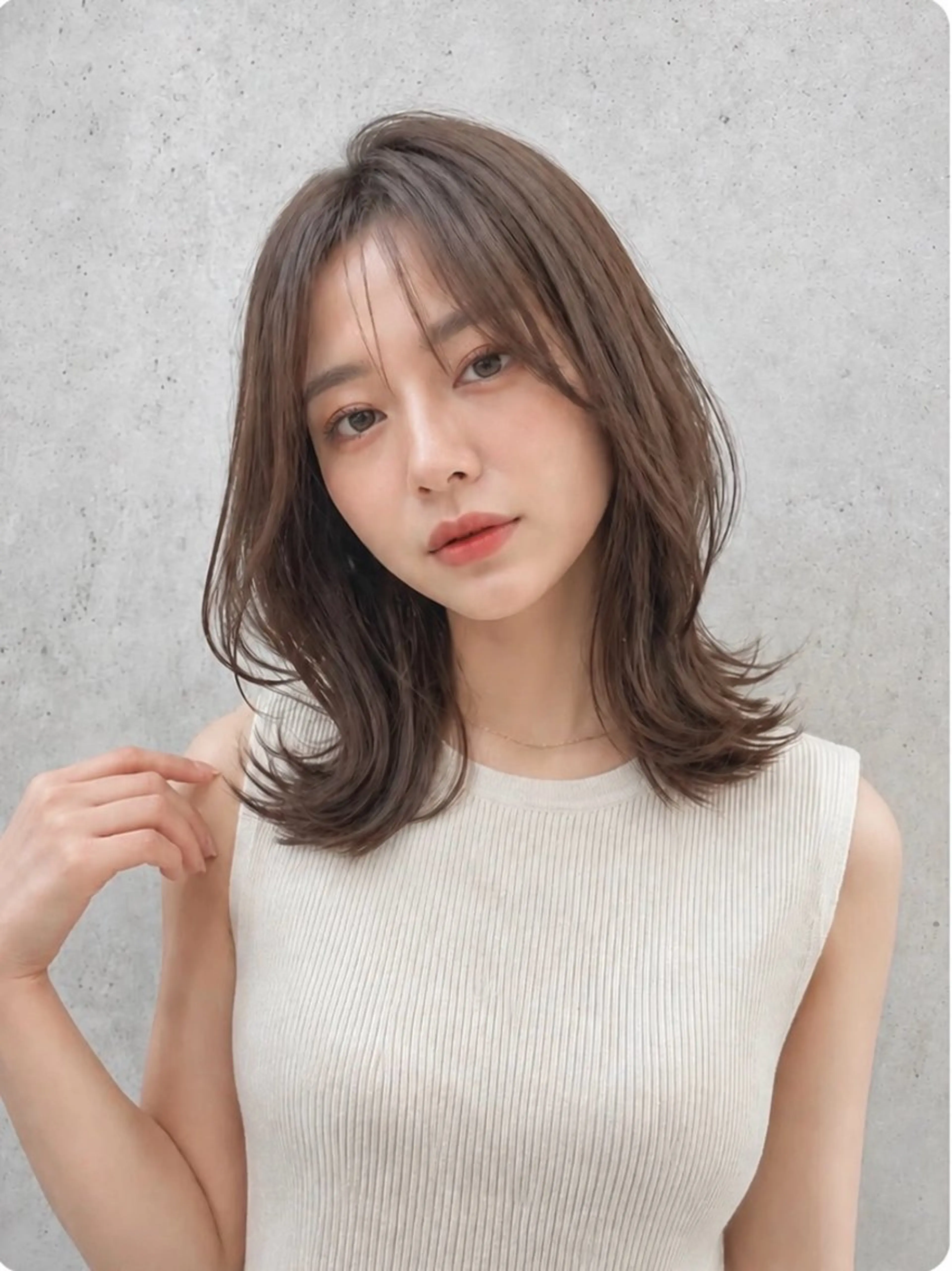セミロング カット トリートメント レイヤーカット/ ナカジのヘアスタイル