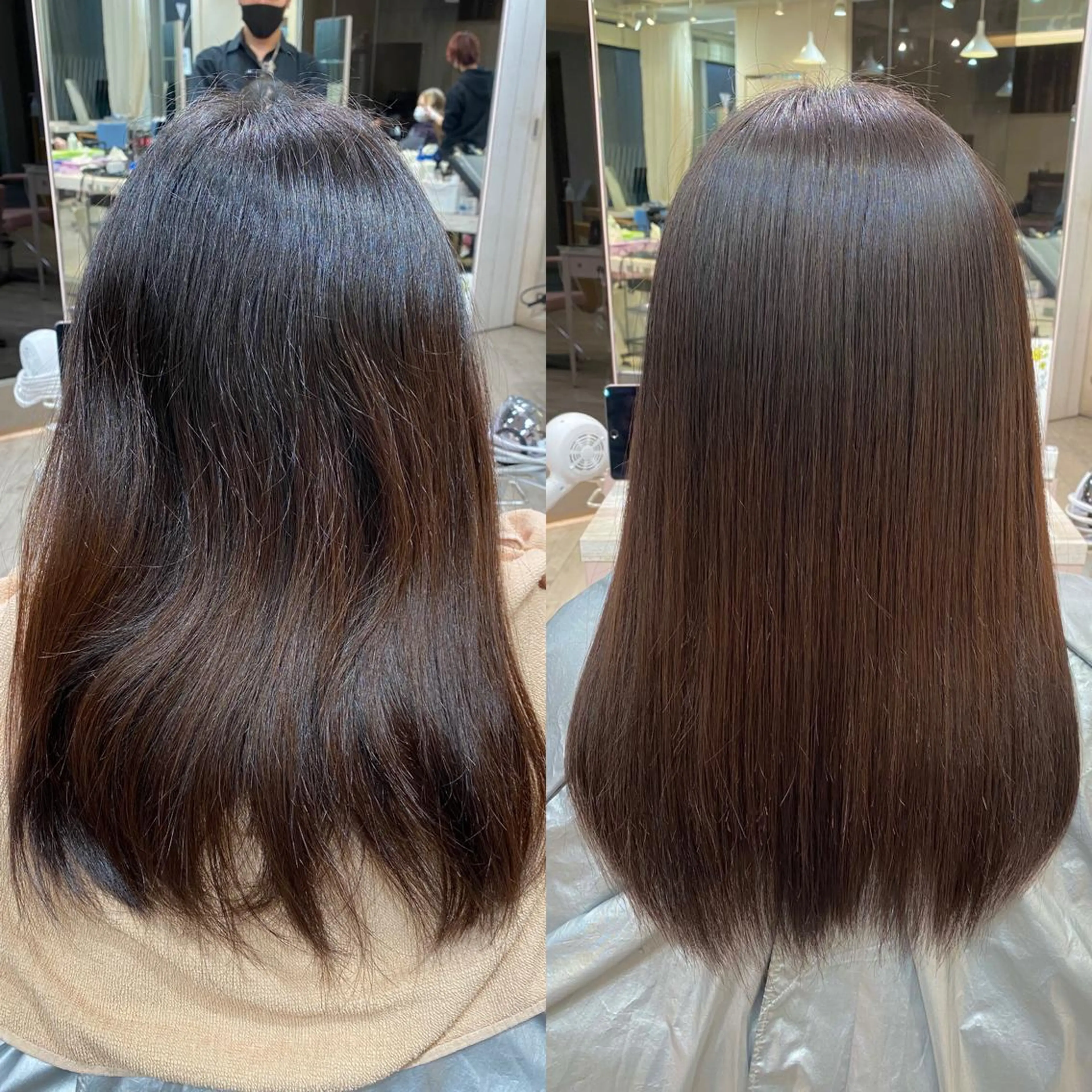 ロング パーマ 顔まわりカット🌟 くびれヘア/寺門遥輝のヘアスタイル