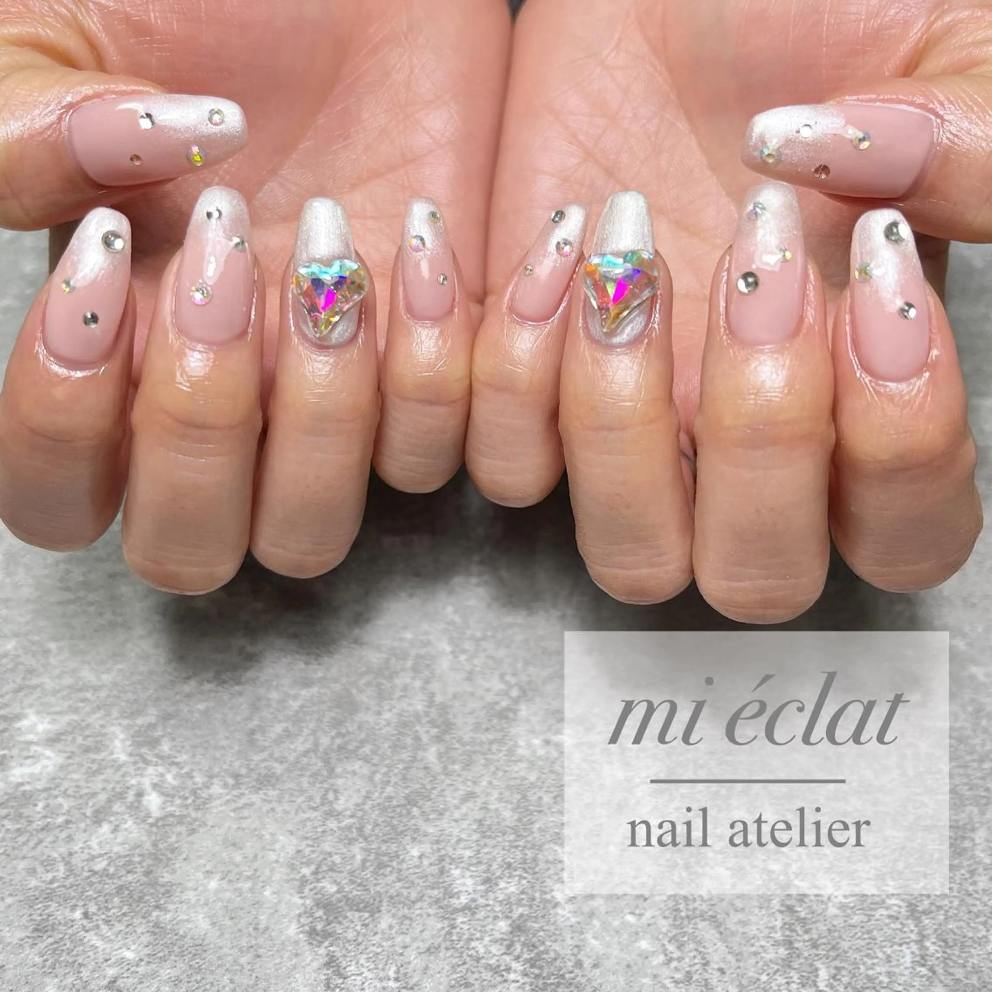 ネイル アートネイル ボルドー ブラウン フレンチネイル ジェルネイル mi éclat ミ エクラのネイルデザイン