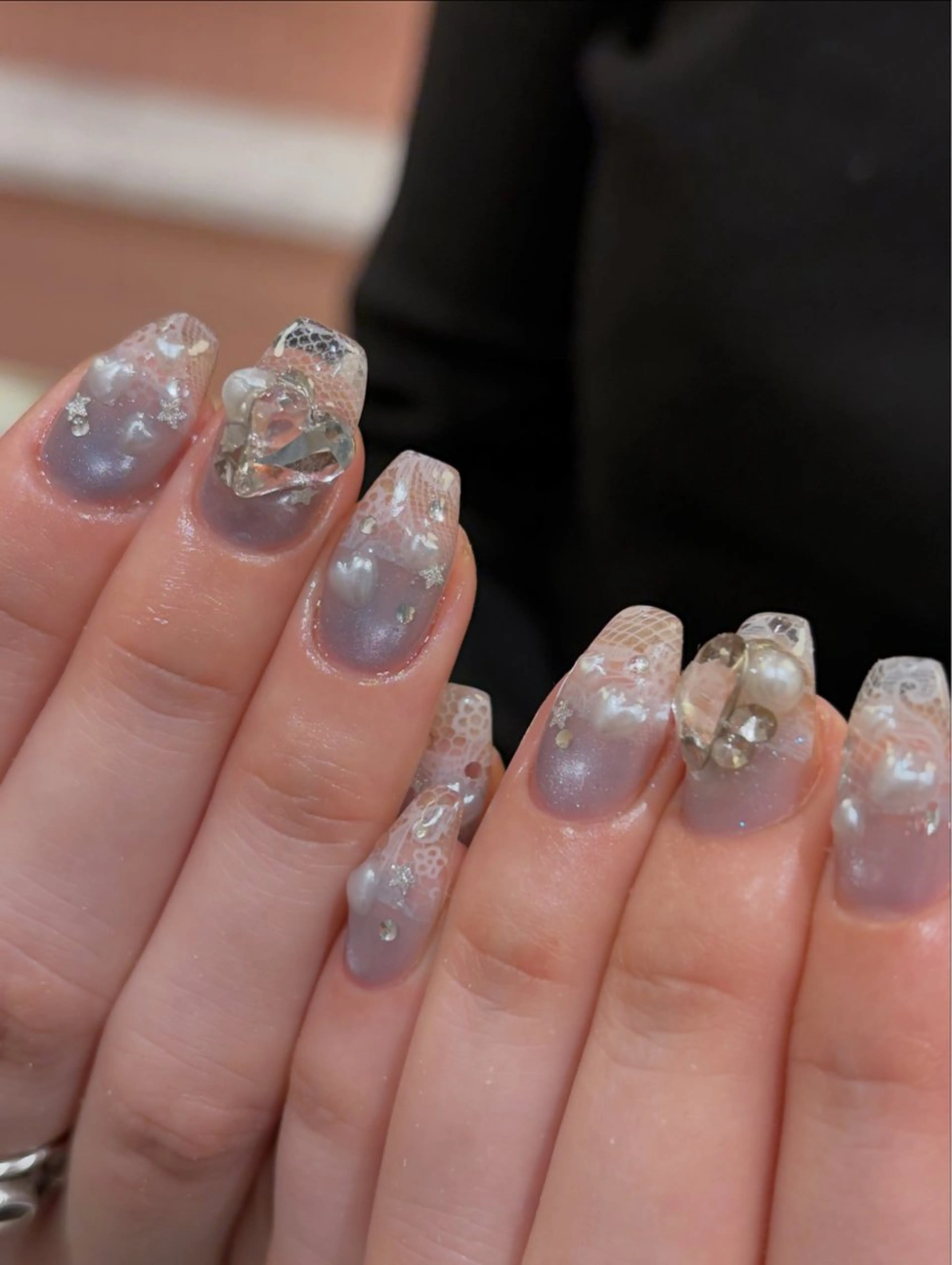 ネイル ブラウン フレンチネイル ガーリー シンプルネイル ワンホンネイル ハンドネイル ailed'Ange 🍒miuのネイルデザイン