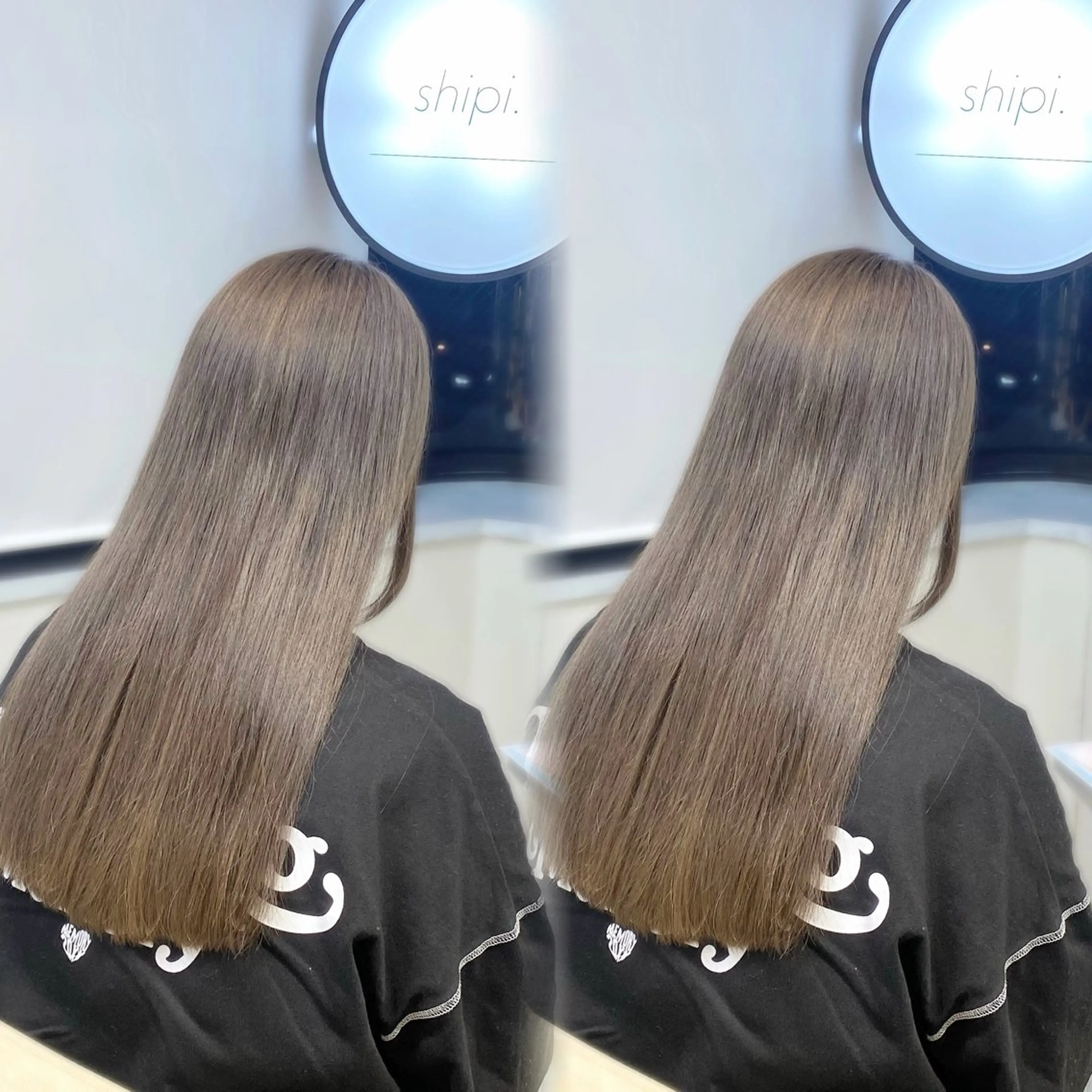 カラー ブリーチ グレージュ 梅田ハイトーンカラー / ibuのヘアスタイル