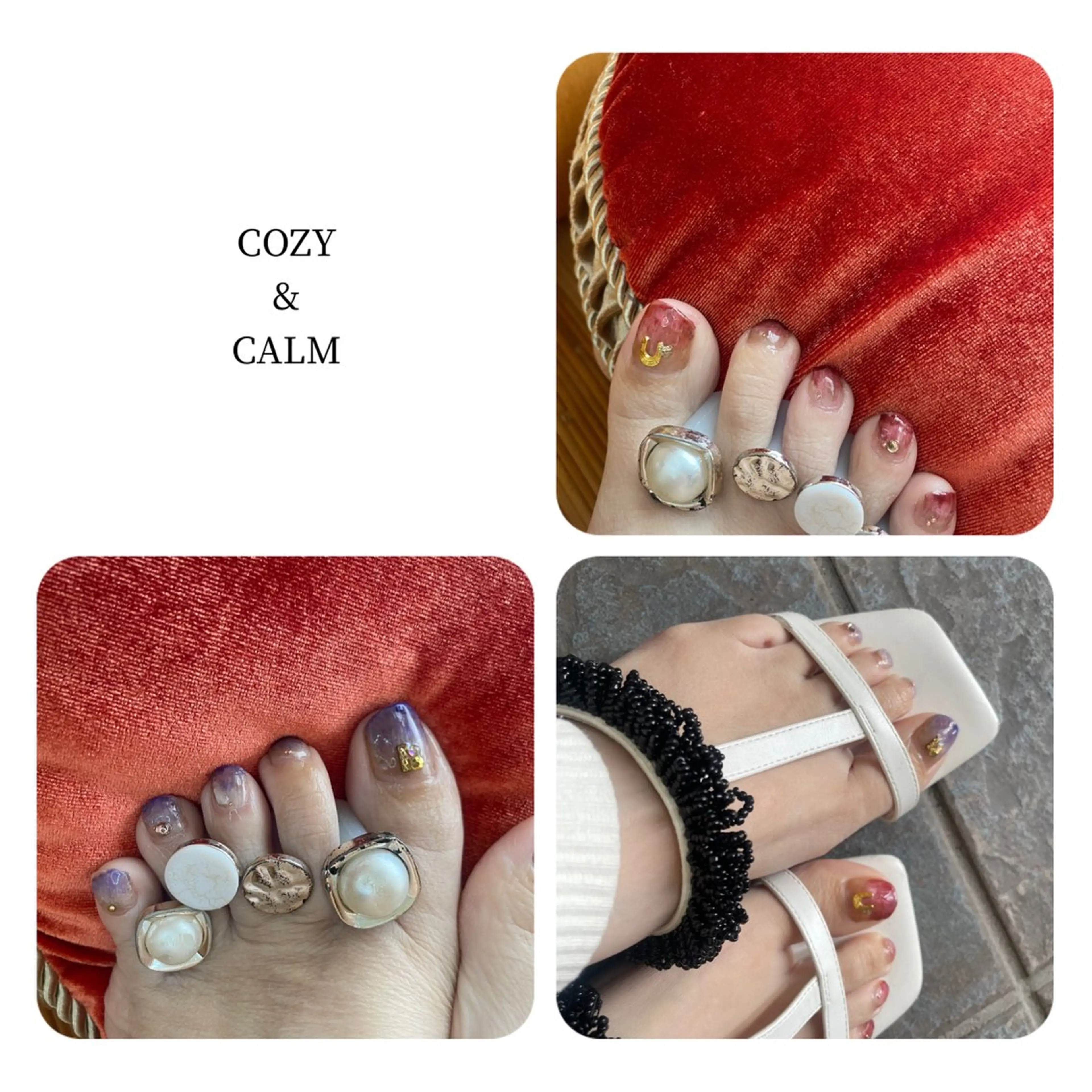 ネイル フットネイル グラデーション マグネットネイル NAIL★M 真紀のネイルデザイン