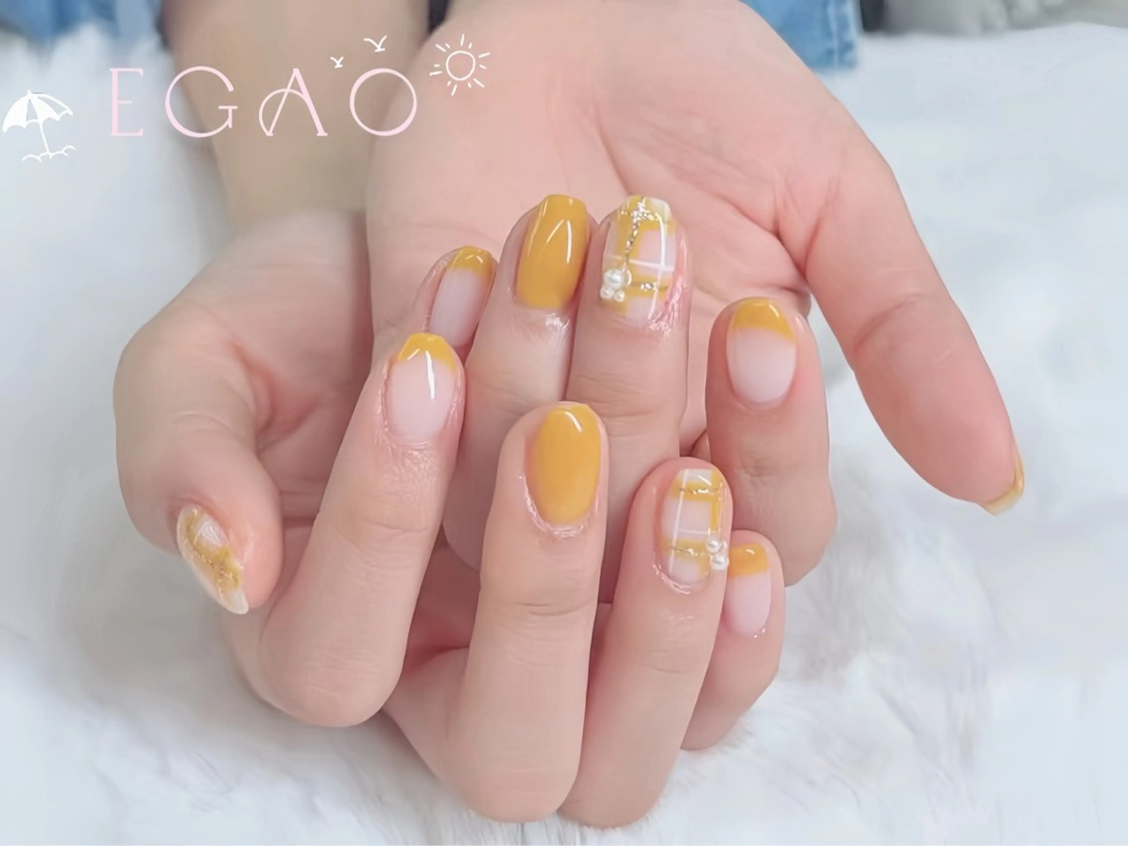 ネイル アートネイル フットネイル フレンチネイル ジェルネイル グラデーション ハンドネイル Egao Nail錦糸町店のネイルデザイン