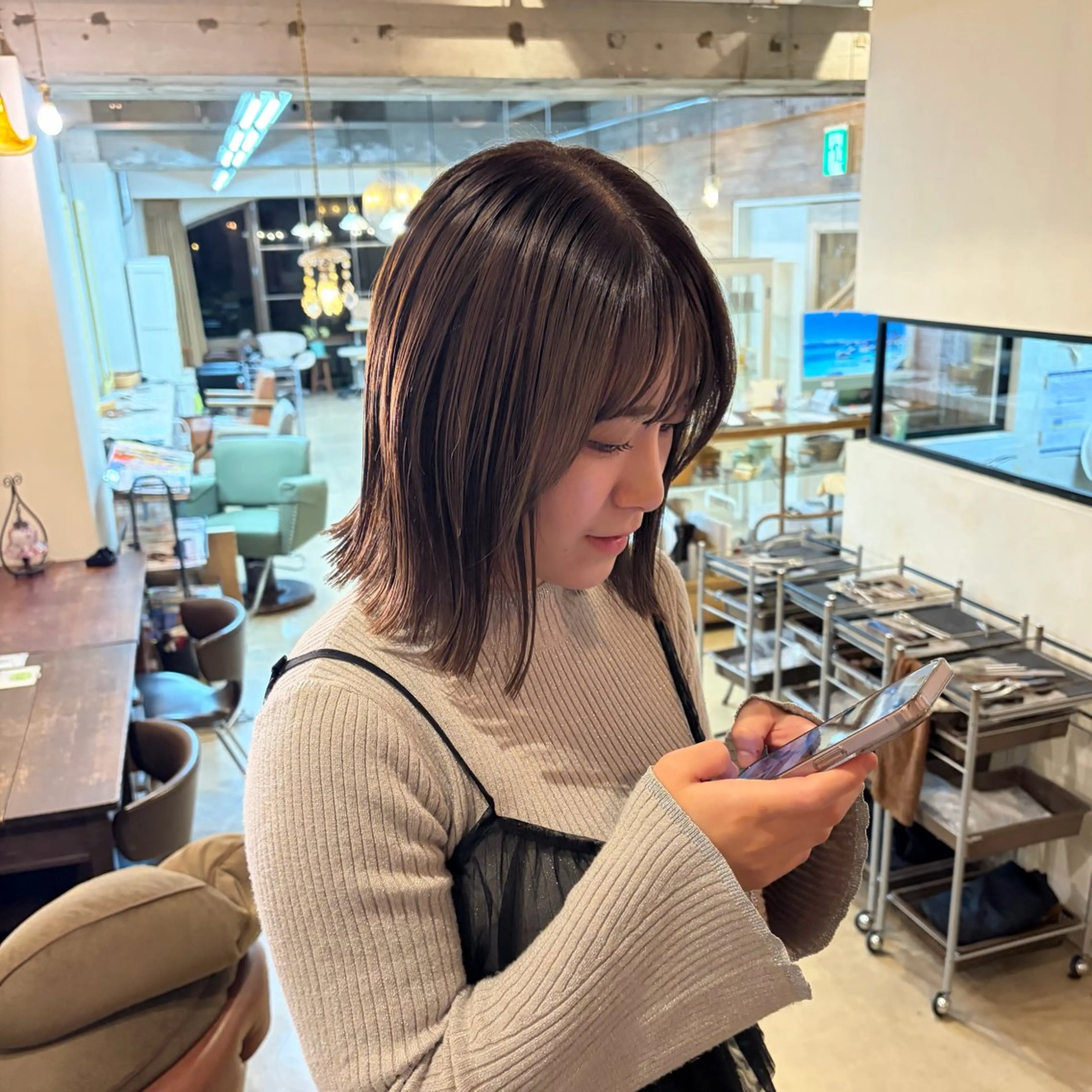 ミディアム 美容室はなこ✳︎ むうのヘアスタイル