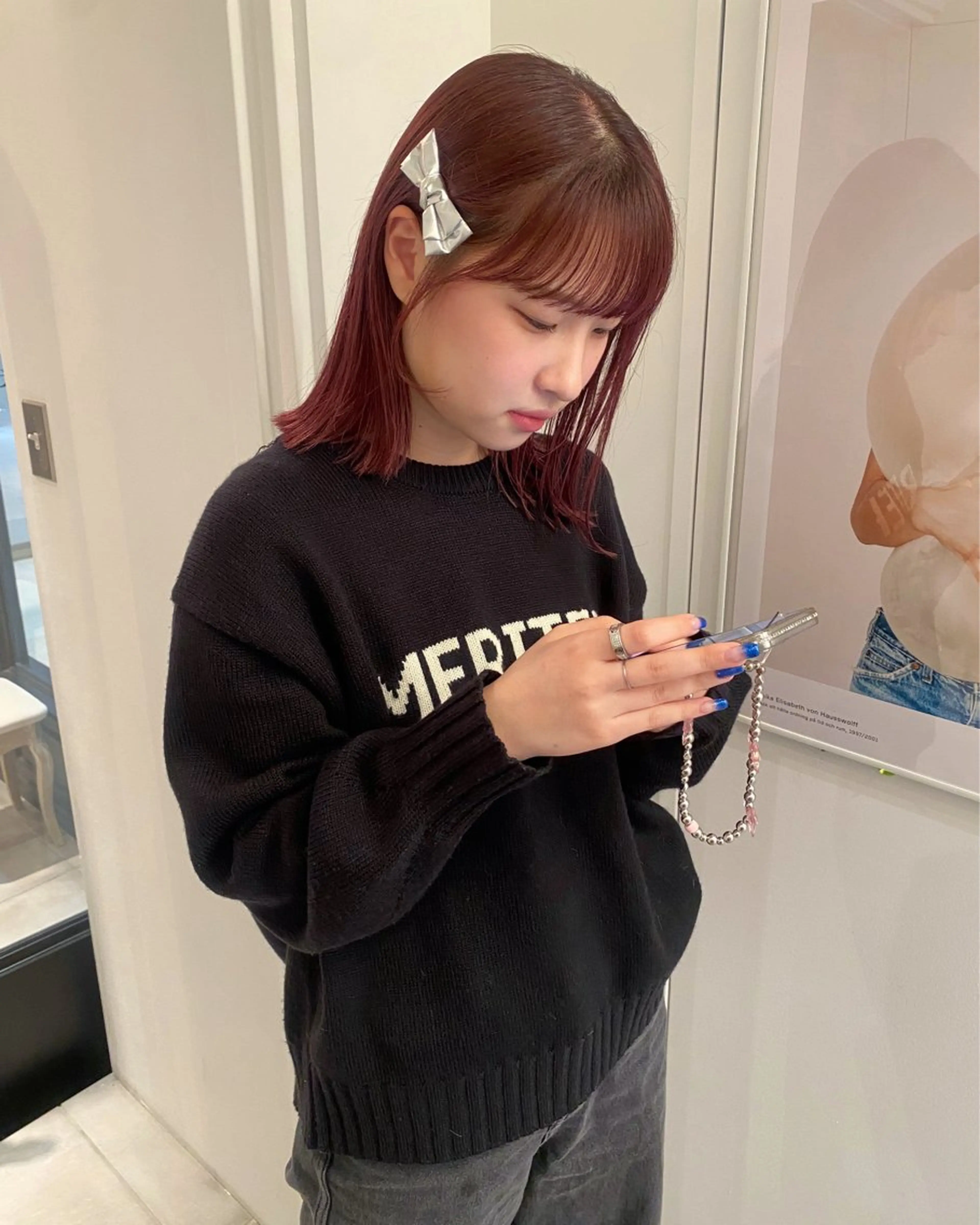 ミディアム カラー ヘアカラー riria/ボブ /透明感カラー🎀のヘアスタイル