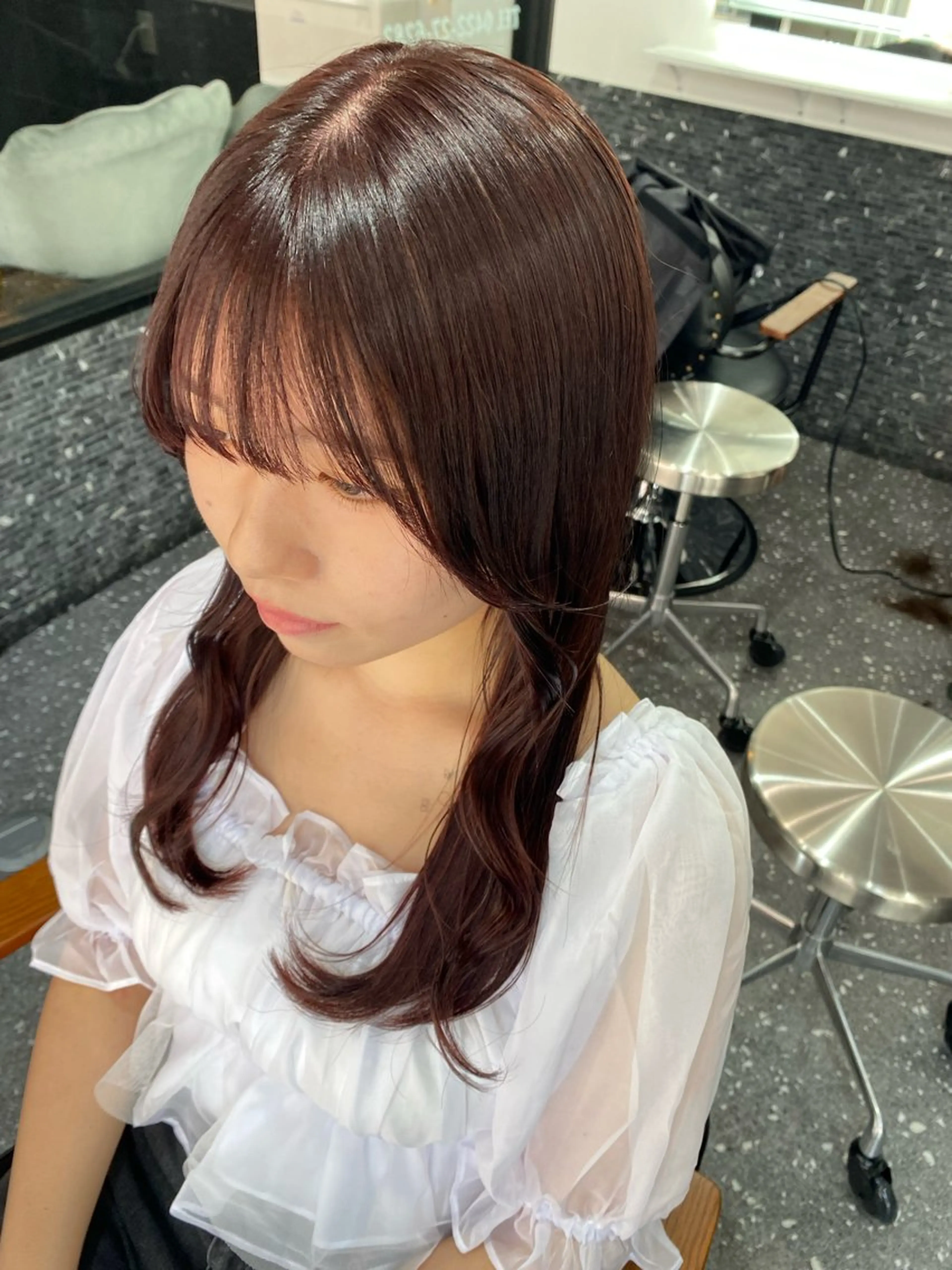 セミロング カラー パーマ/ダブルカラー ブリーチ⭐️海斗のヘアスタイル