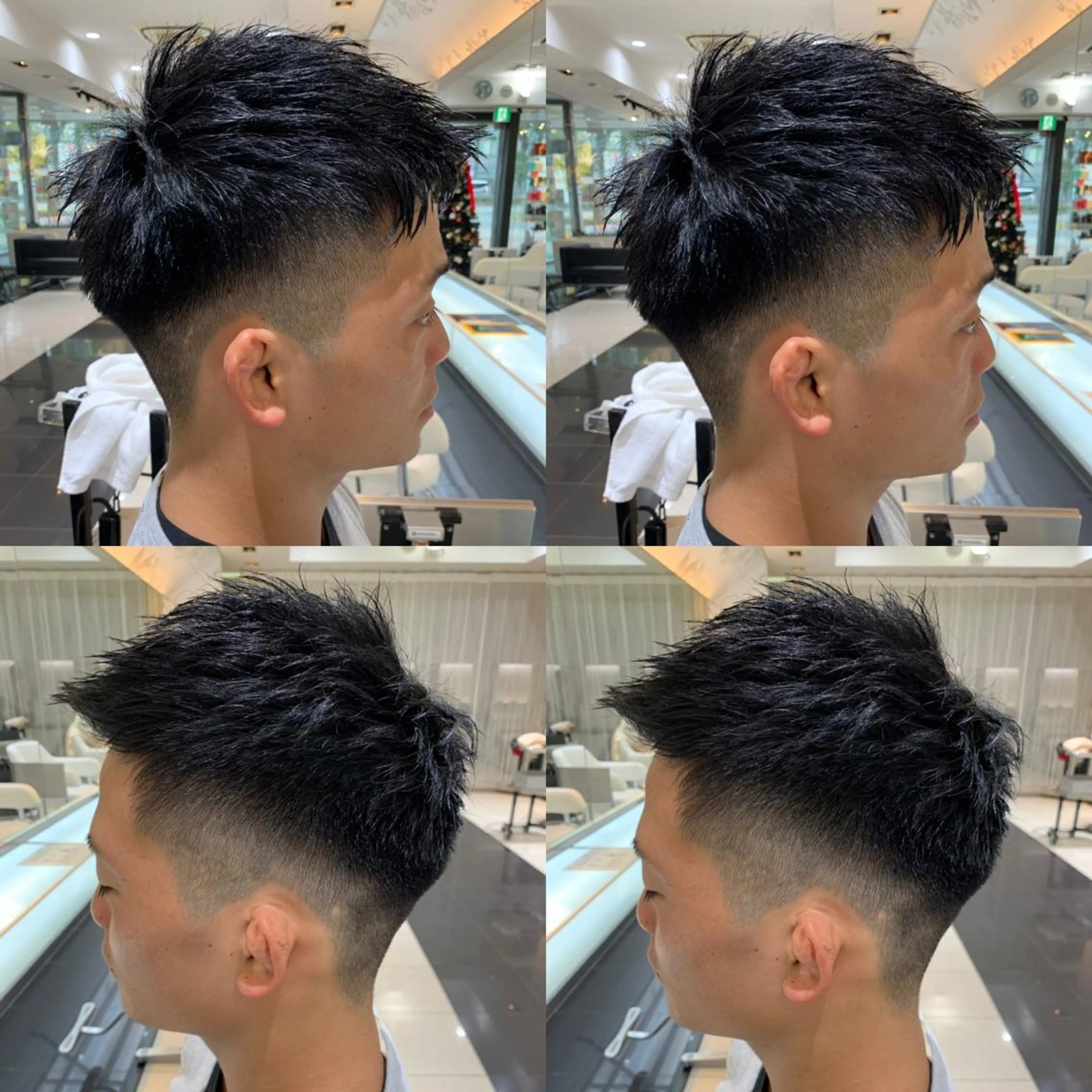 ショート メンズ フェードカット 赤み消しカラー /透明感カラー 上長のヘアスタイル