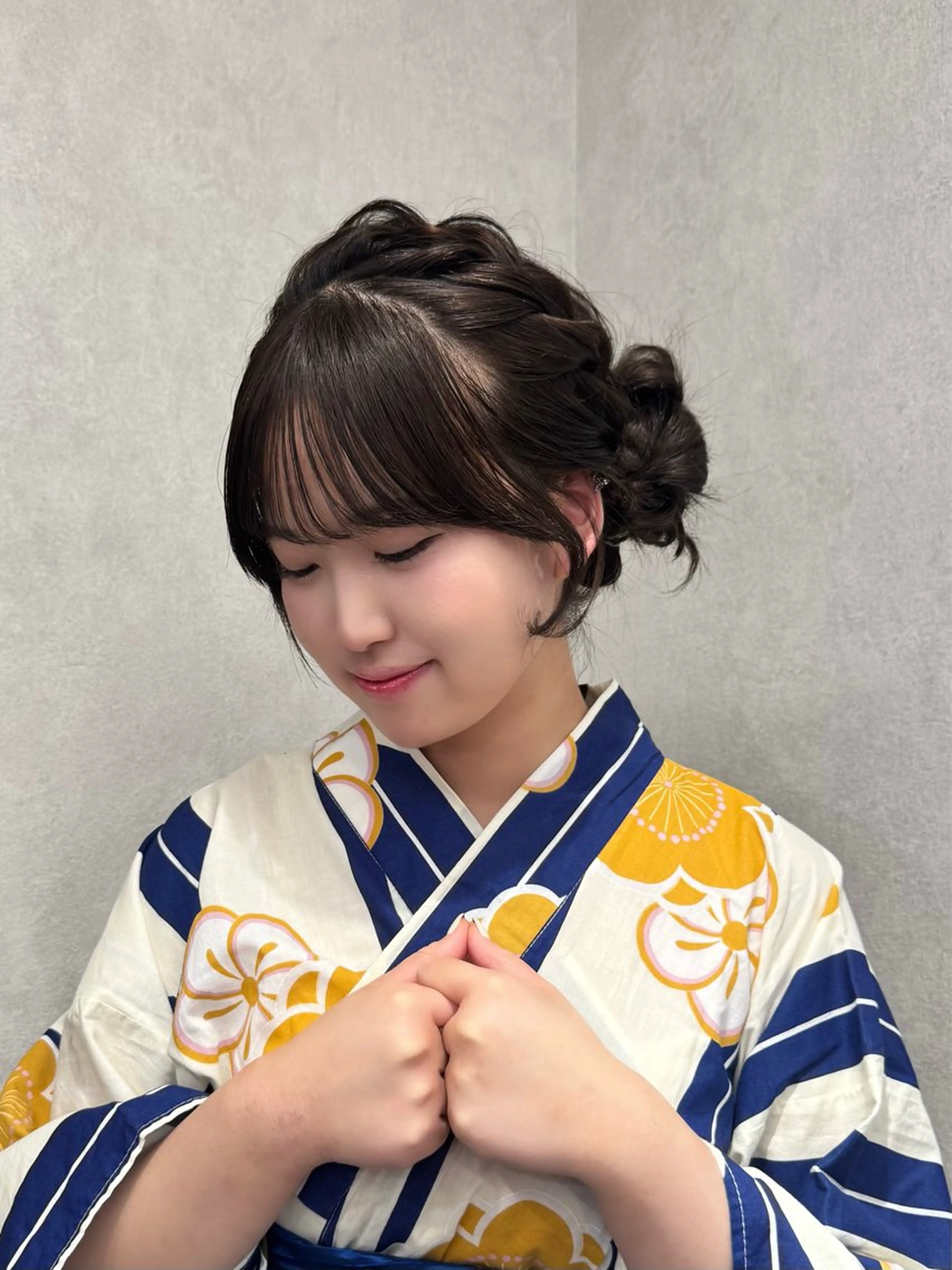 ヘアアレンジ 浴衣 銀座/前髪顔まわり/ 透明感カラー/danのヘアスタイル