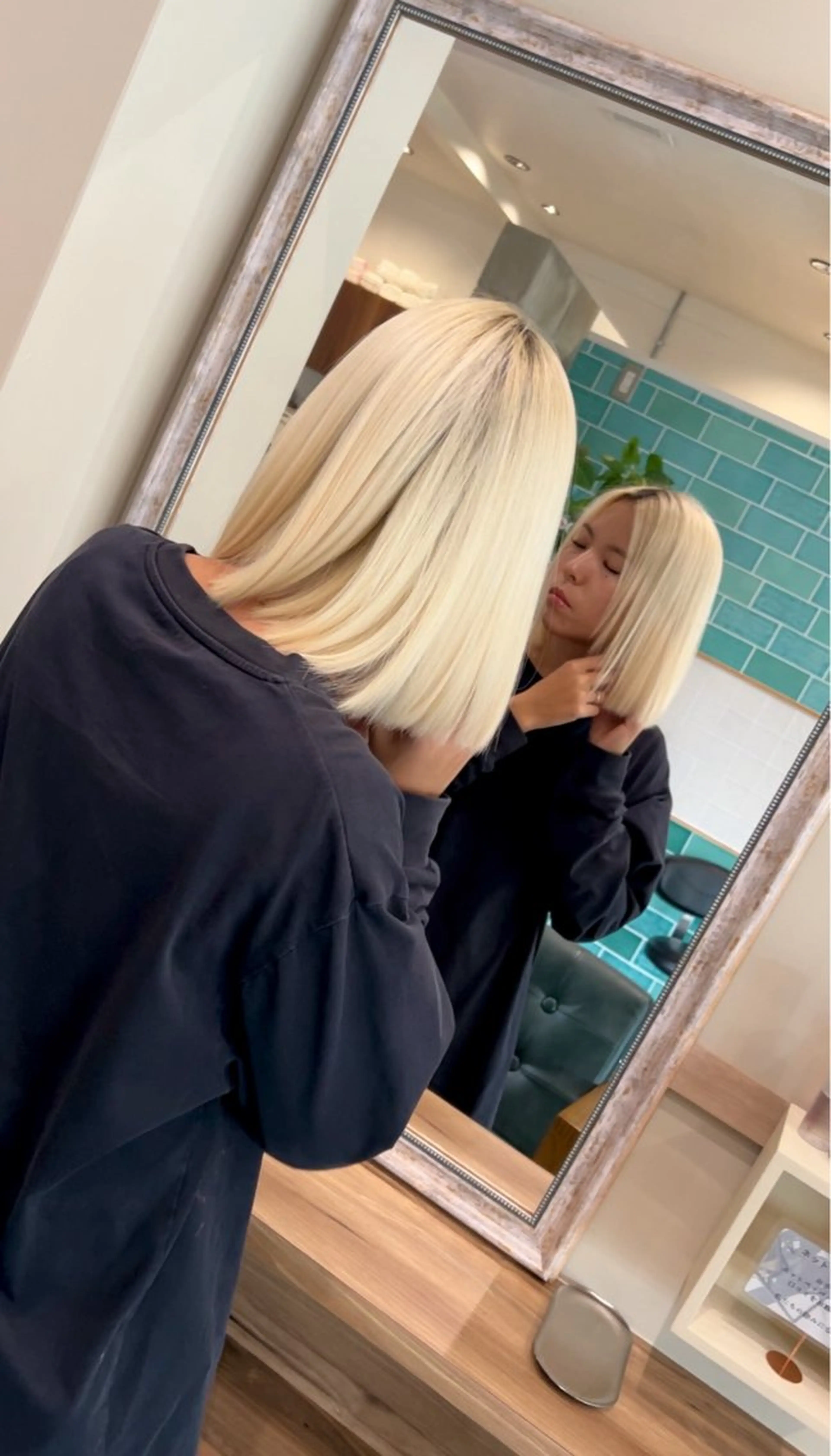 カラー ブリーチ/ストレート ダブルカラーtetoのヘアスタイル