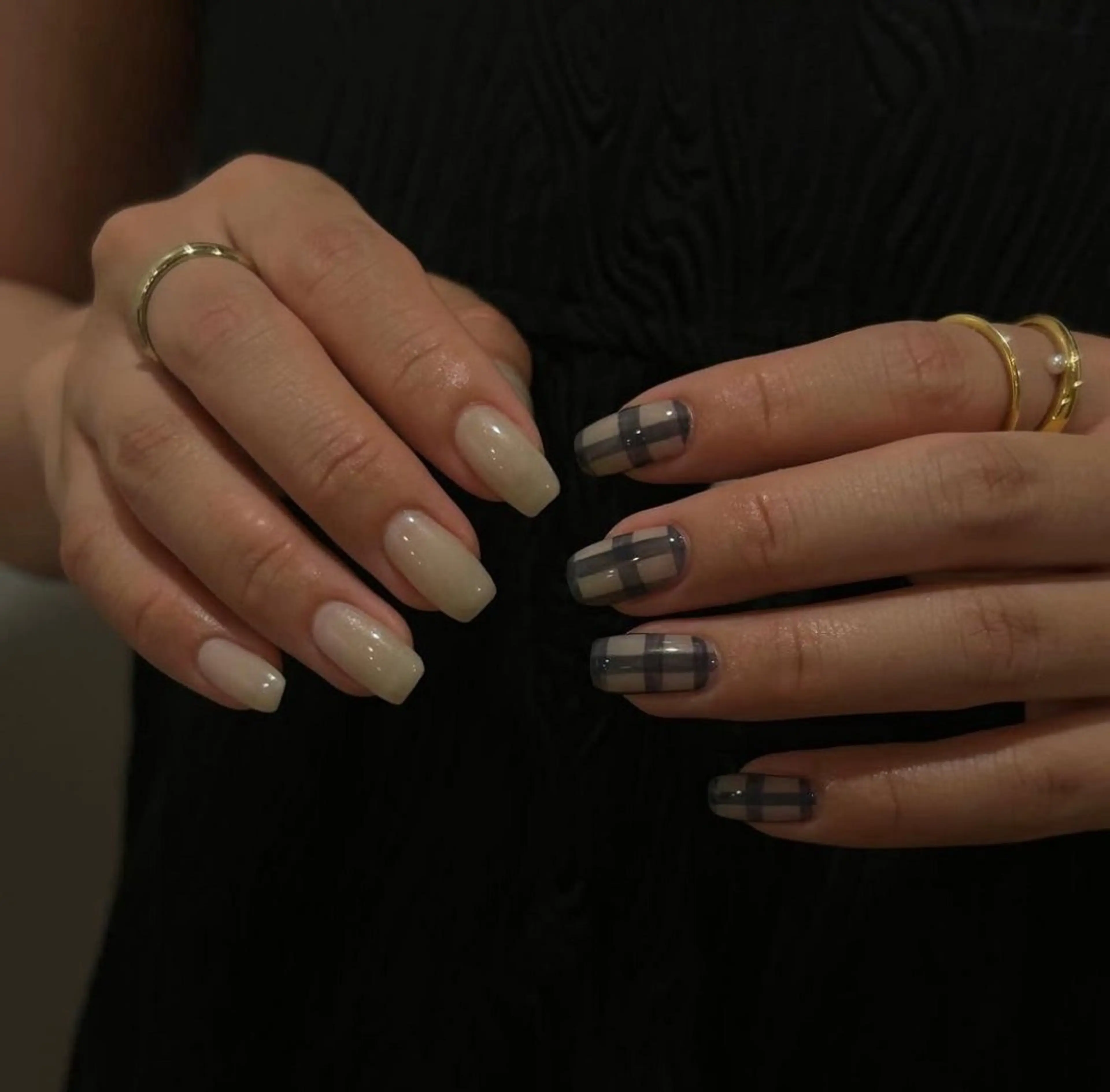 ネイル 韓国ネイル 持ち込み ニュアンスネイル ネイルチップ 冬ネイル RINN ANA.CHUOのネイルデザイン