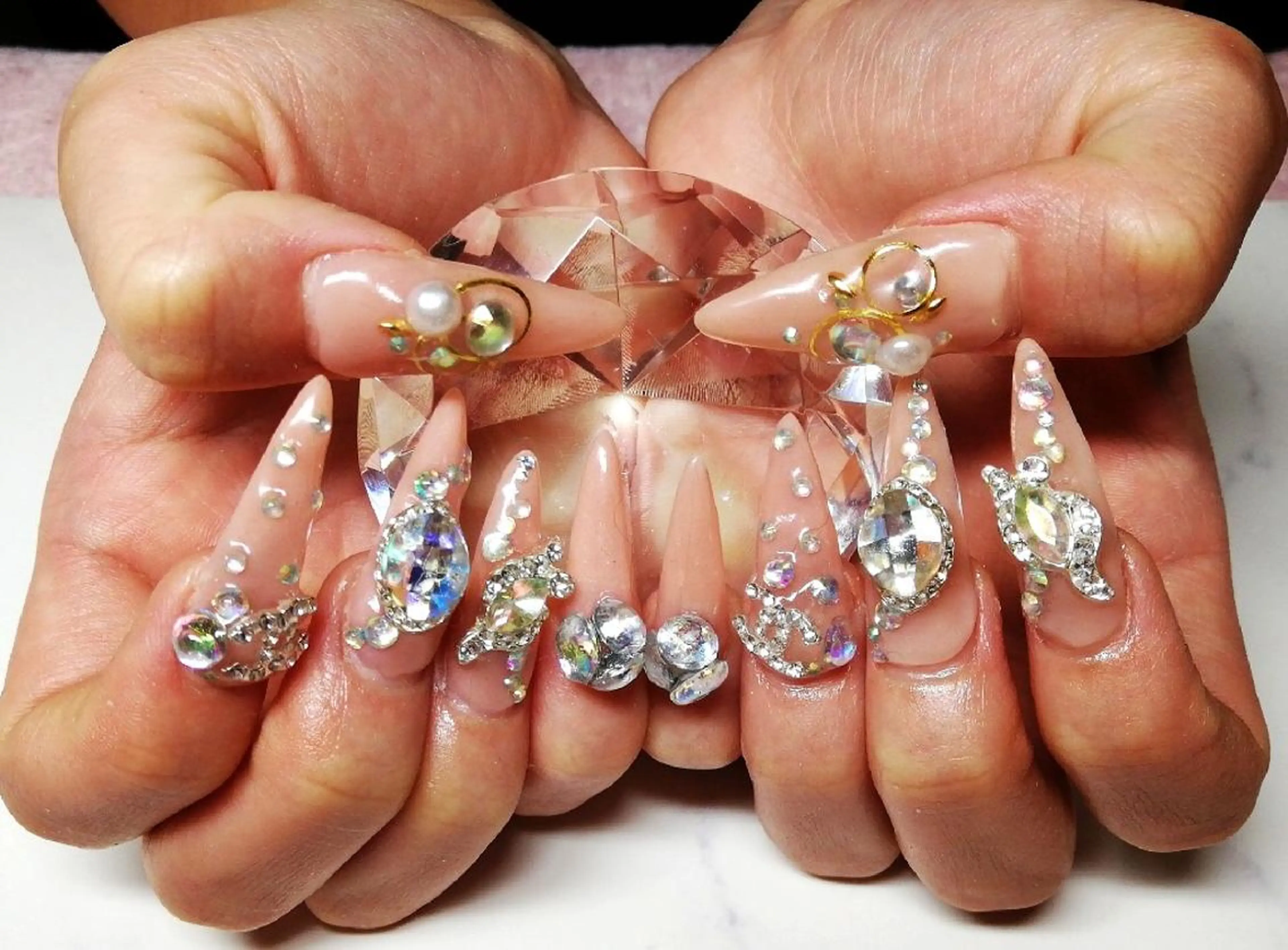 ネイル キラキラネイル スカルプネイル ハンドネイル Nail Salon macherieのネイルデザイン