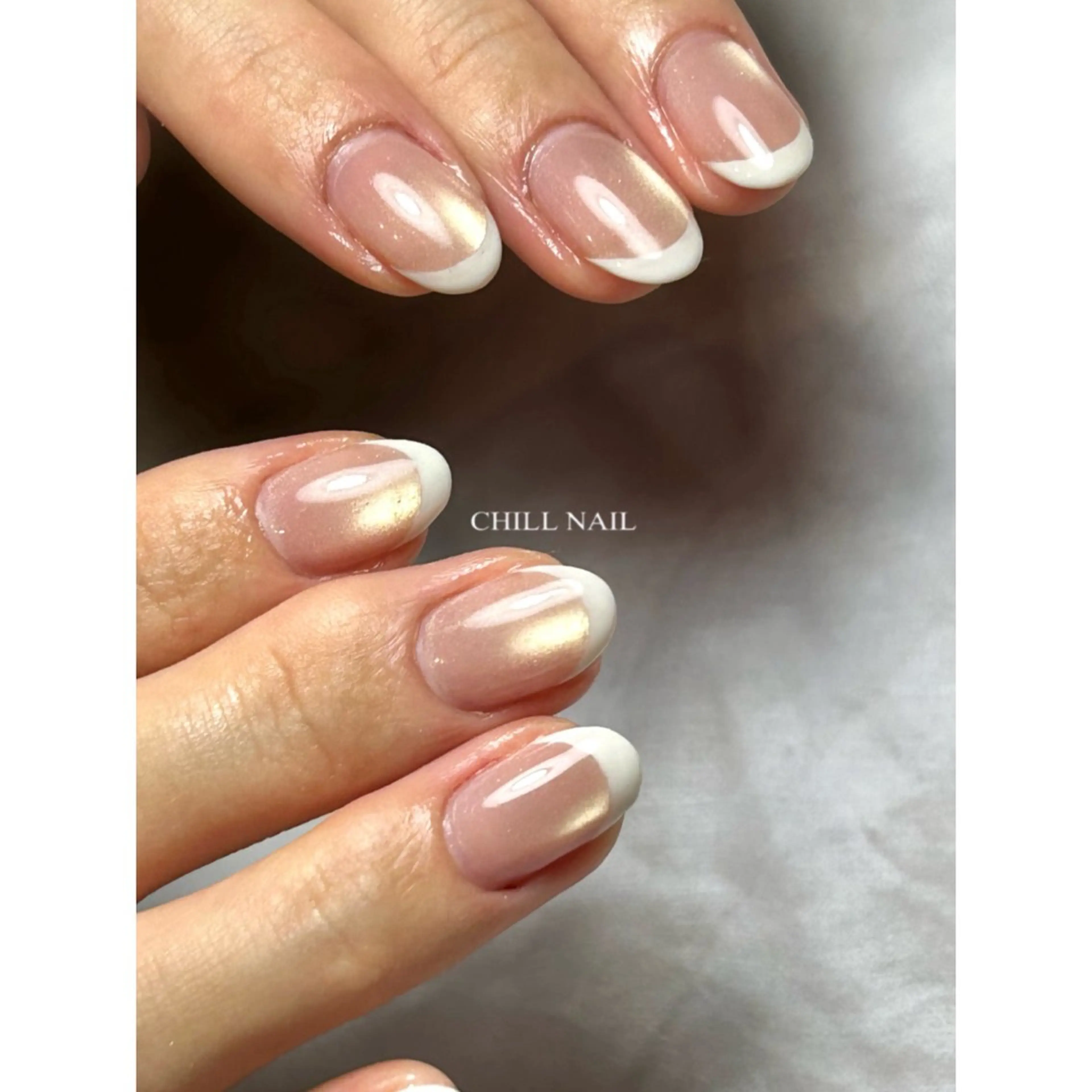 ネイル フレンチネイル ホワイト ハンドネイル CHILL NAILのネイルデザイン