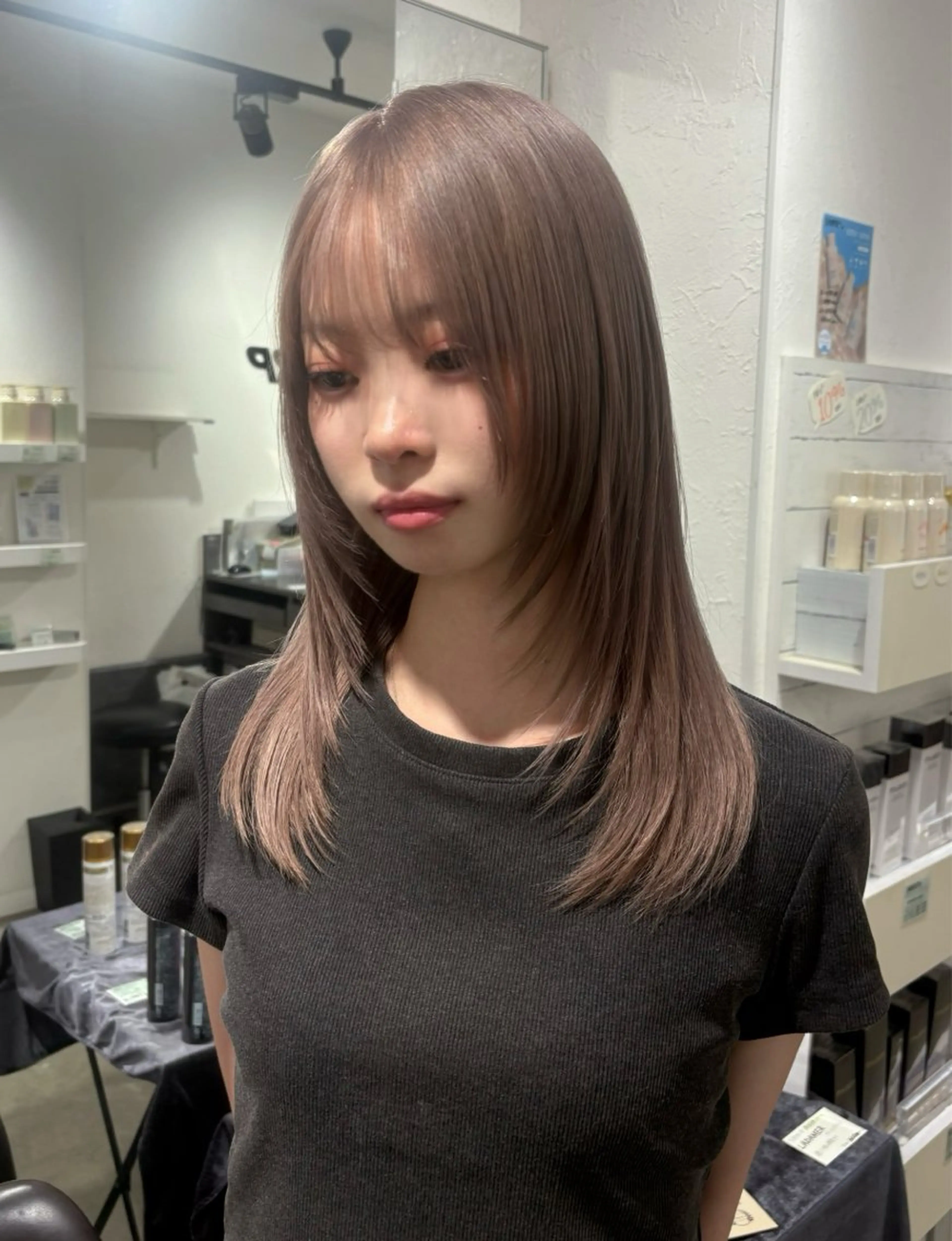 ロング レイヤーカット カット ヘアカラー 艶カラー/レイヤー /メンズ/マツエクのヘアスタイル