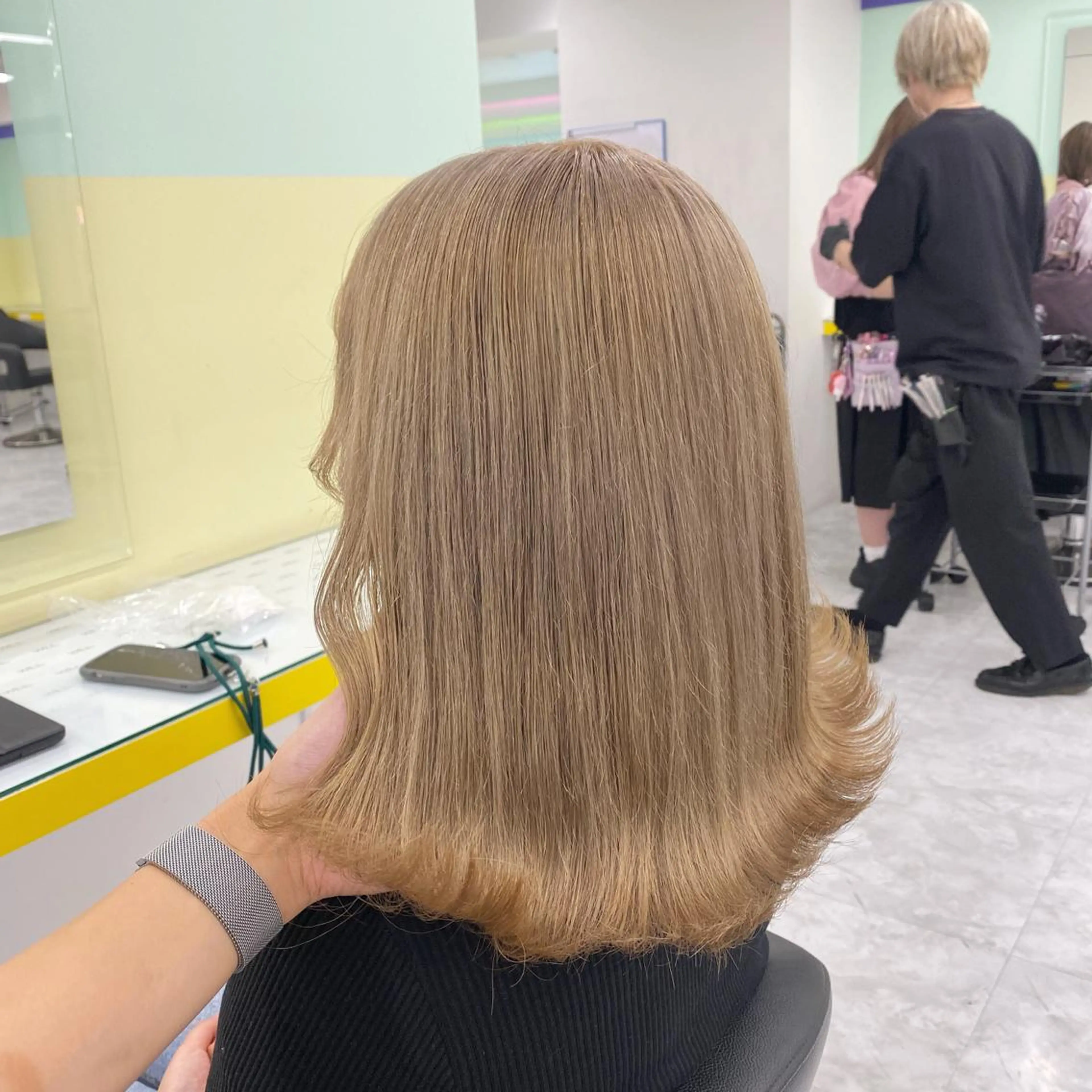 セミロング カラー ヘアカラー トリートメント mai🍑暖色カラー /レイヤー💖のヘアスタイル
