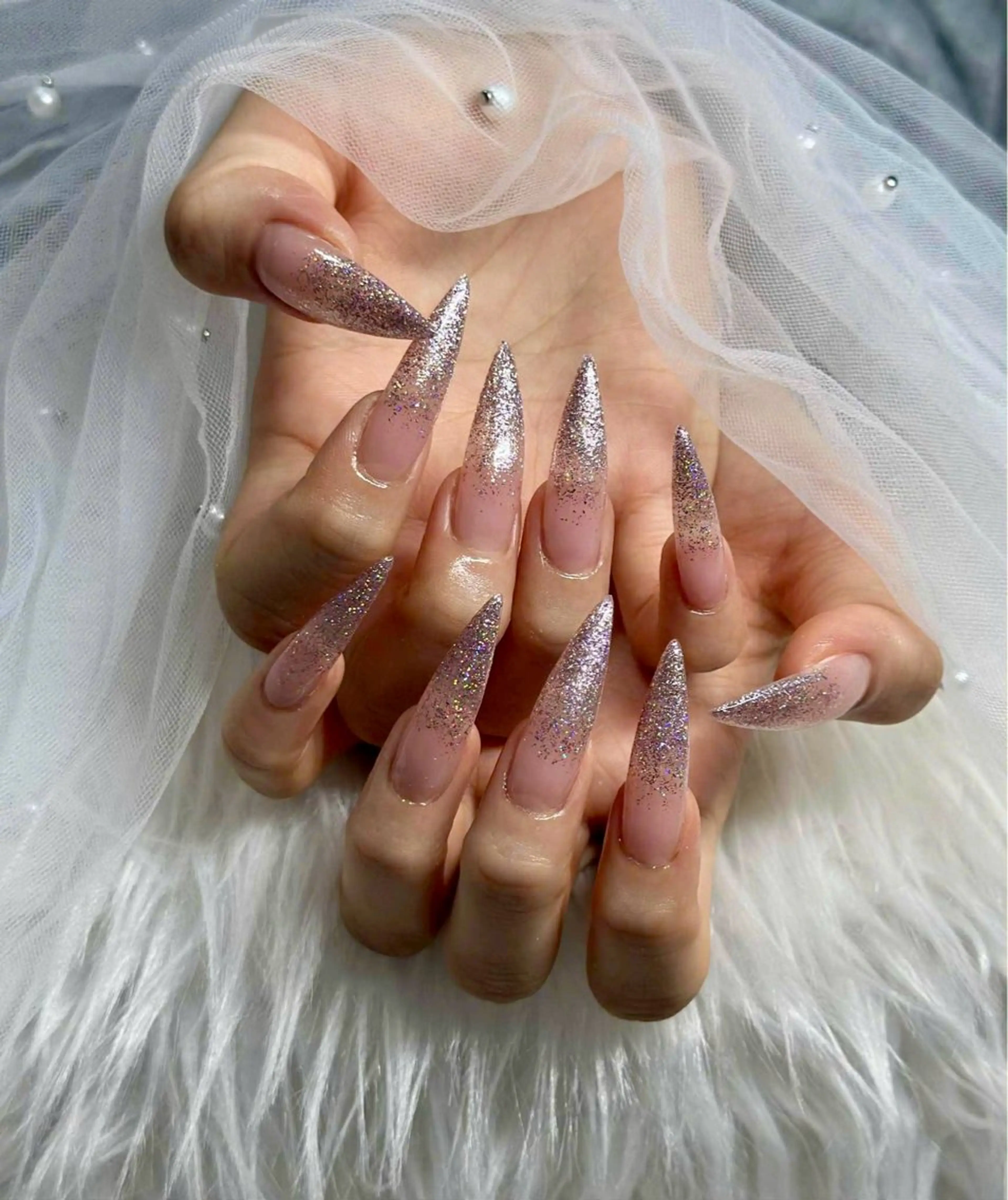 ネイル オーロラネイル フレンチネイル ジェルネイル ハロウィン 韓国ネイル ハンドネイル H.baby Nail Salonのネイルデザイン