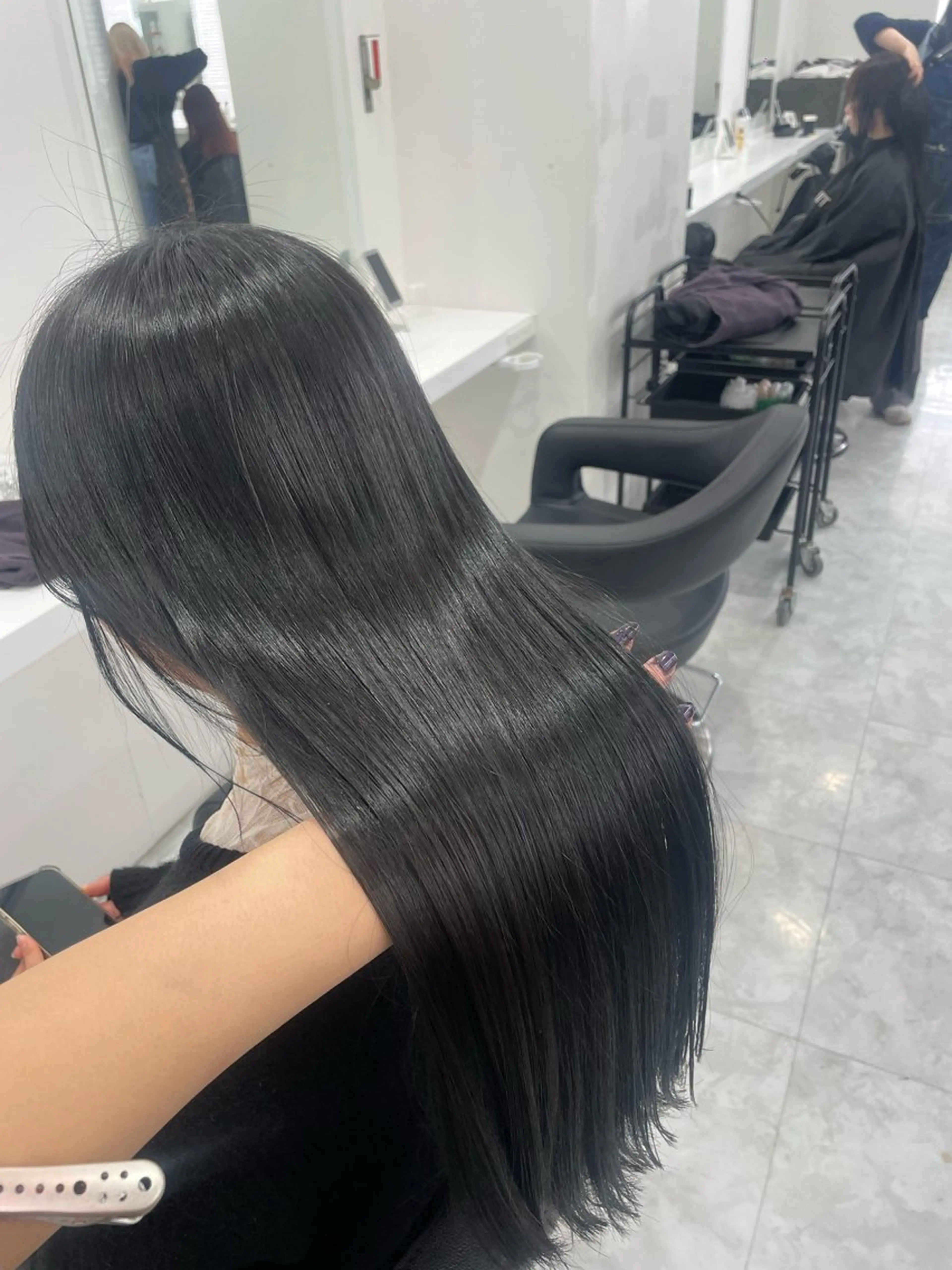 ロング カラー カット ヘアカラー トリートメント ヘッドスパ ヘアセット 韓国アイドル🤍ブリ ーチカラー🤍わかなのヘアスタイル