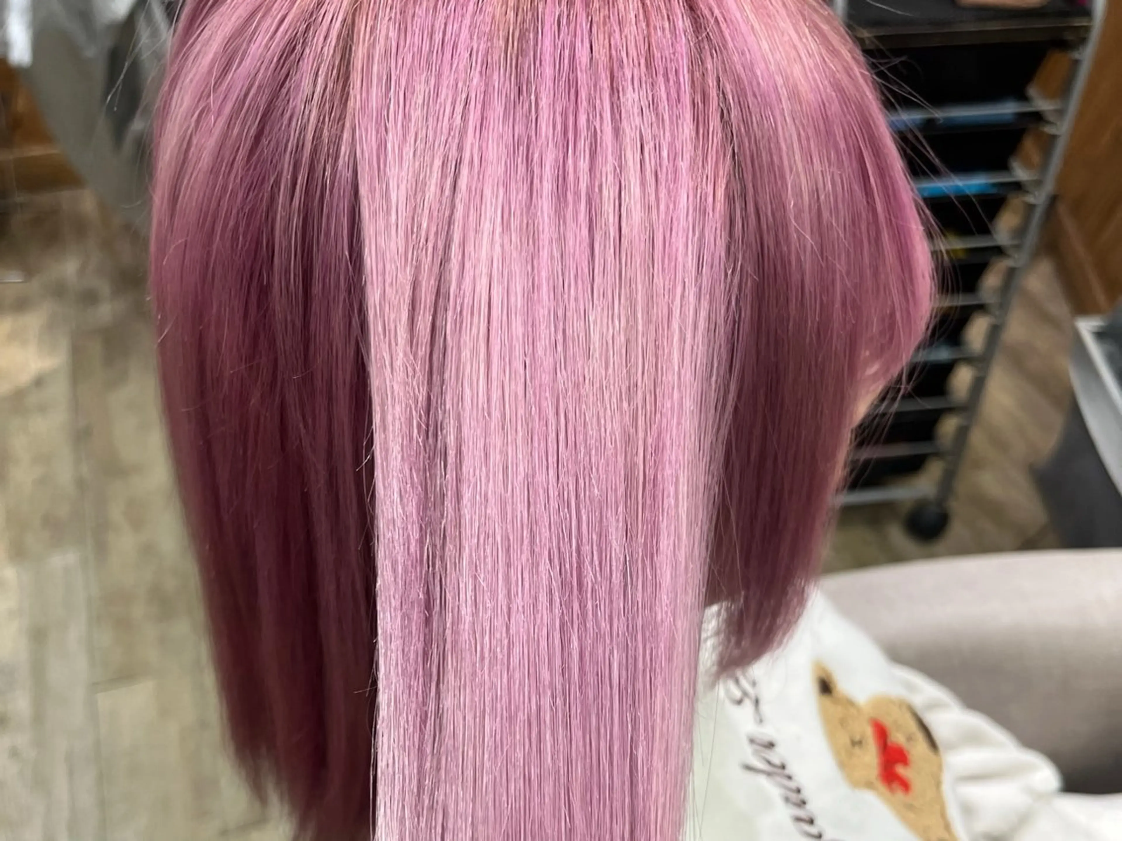 ミディアム カラー ピンクカラー 三木 郁人のヘアスタイル