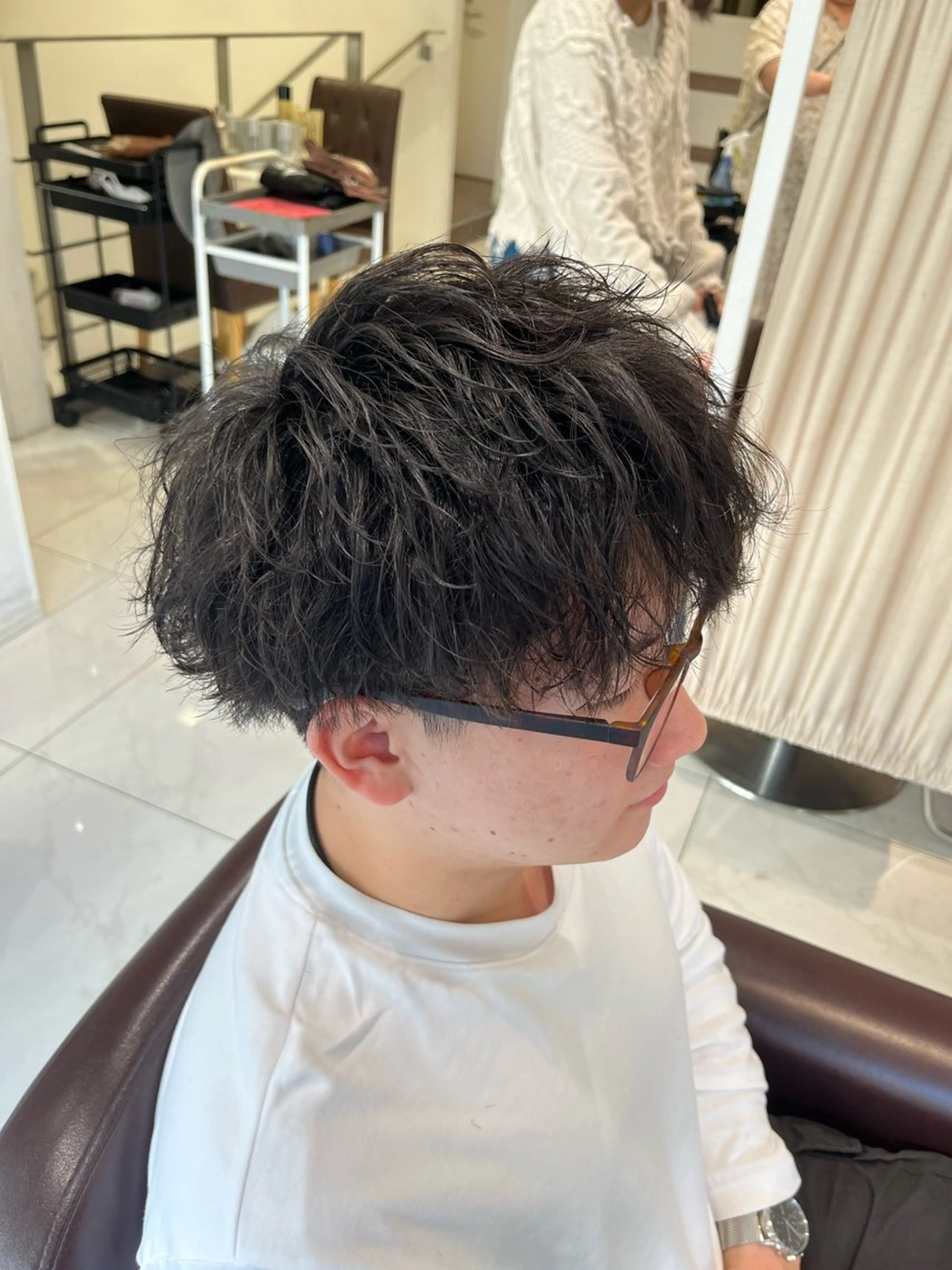 ショート メンズ カット パーマ 佐々木 拓海のヘアスタイル