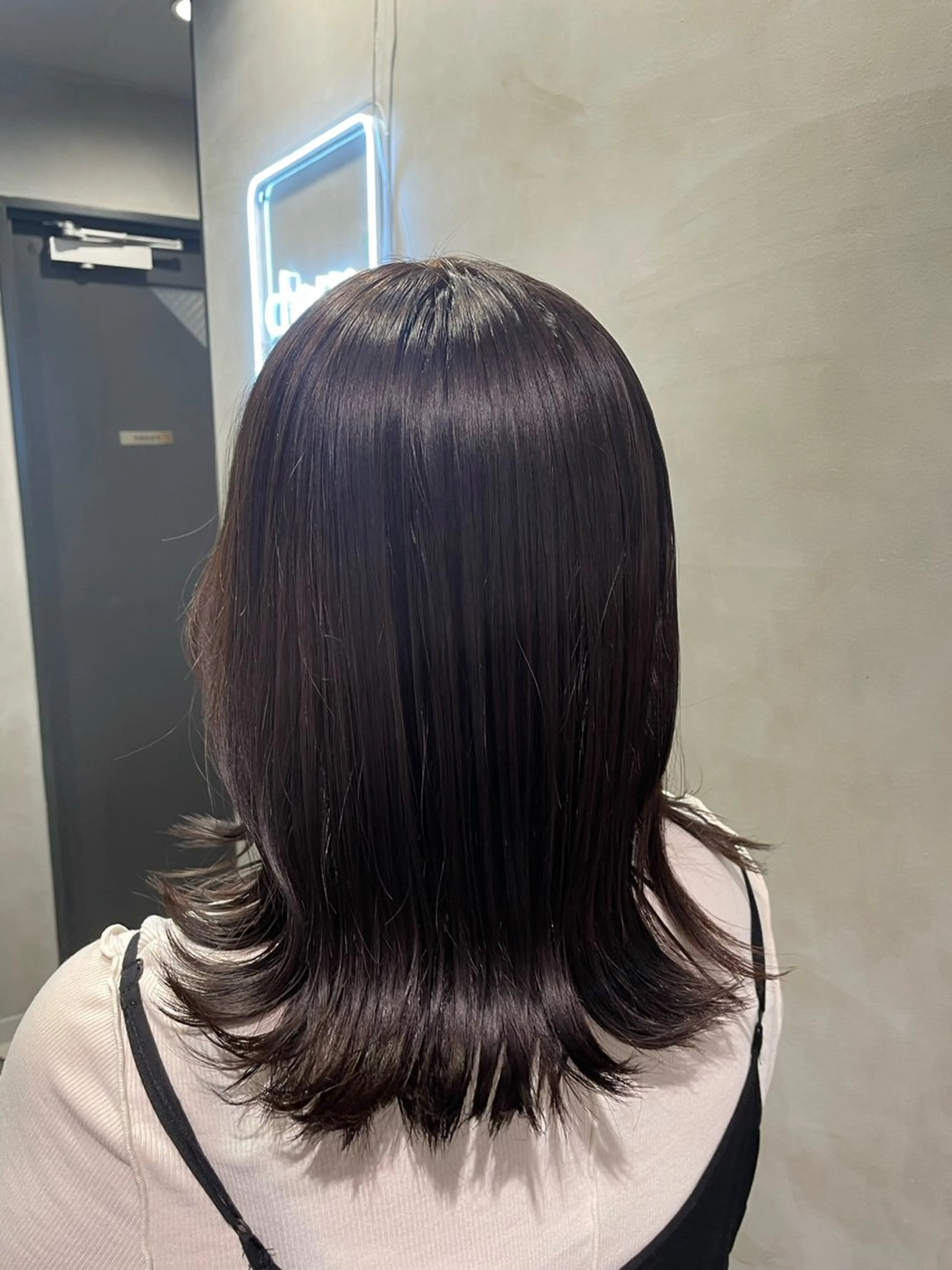 ミディアム ヘアカラー トリートメント メンズ縮毛矯正 ブリーチカラー/まやのヘアスタイル